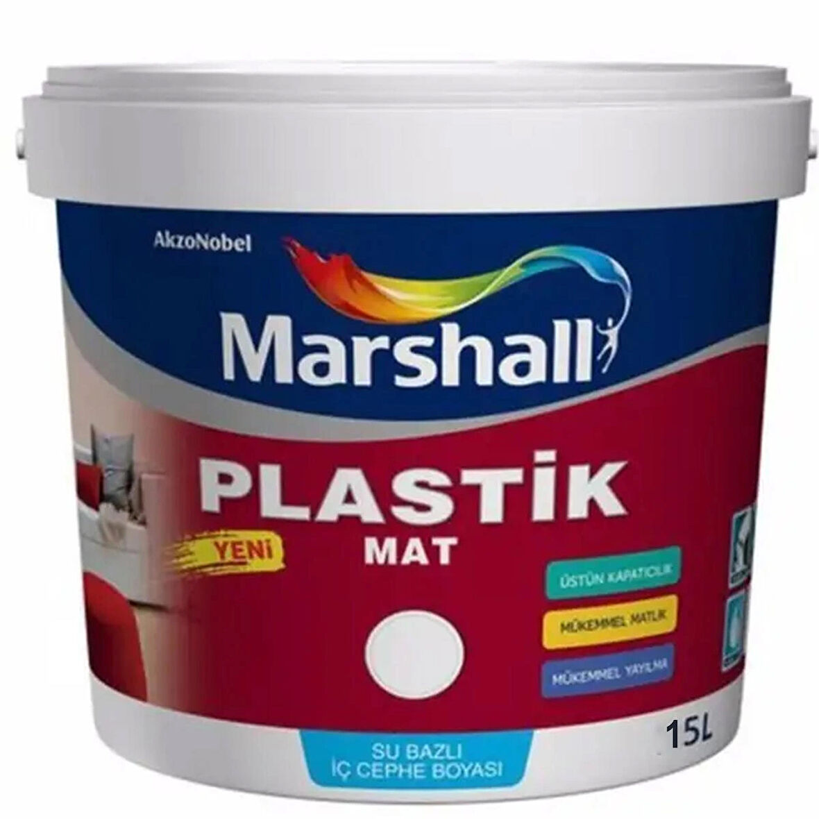 Marshall Plastik Mat İç Cephe Boyası Alev 15 Lt (20 KG)