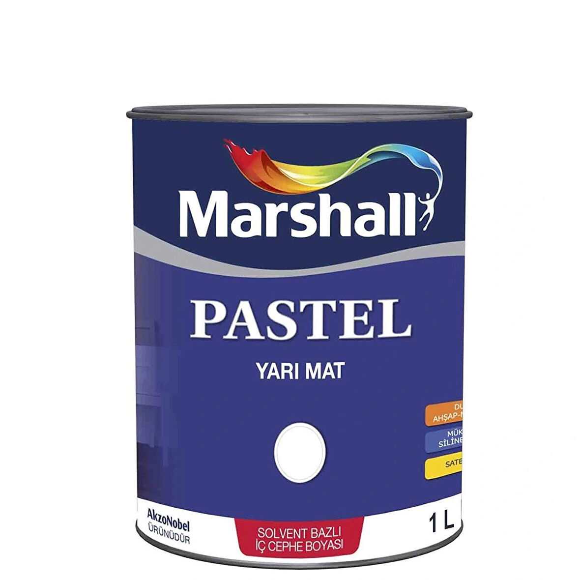 Marshall Pastel Yarı Mat Boyası Beyaz 0,75 Lt (1 KG)