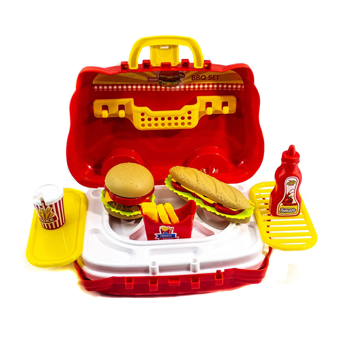 Oyuncak Hamburger Set 26 Parça Arabalı Set