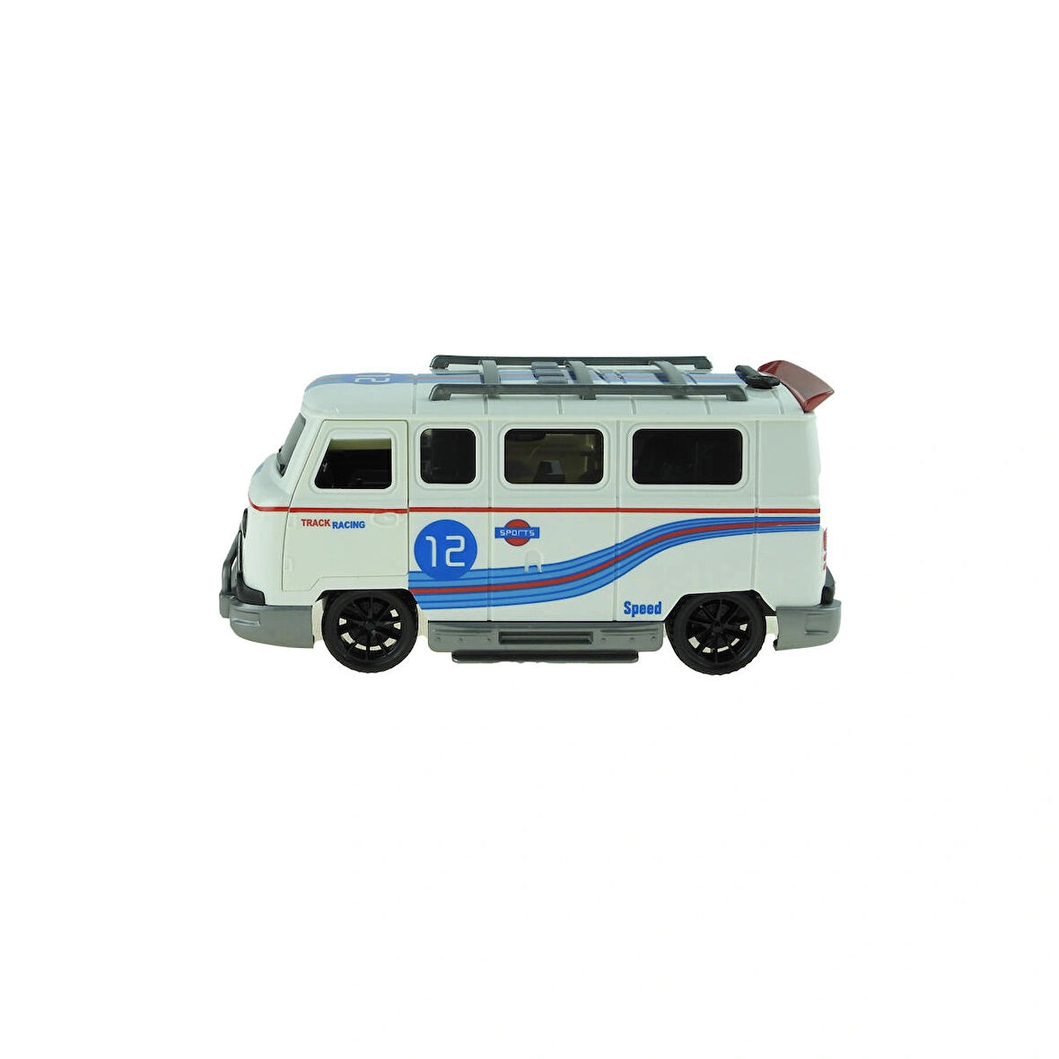 Oyuncak Minibüs Işıklı Sesli Duman Çıkaran Sürtmeli Minibüs Beyaz