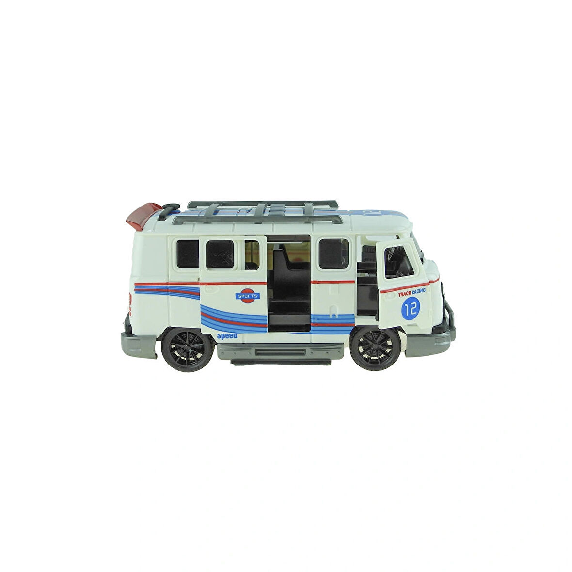 Oyuncak Minibüs Işıklı Sesli Duman Çıkaran Sürtmeli Minibüs Beyaz