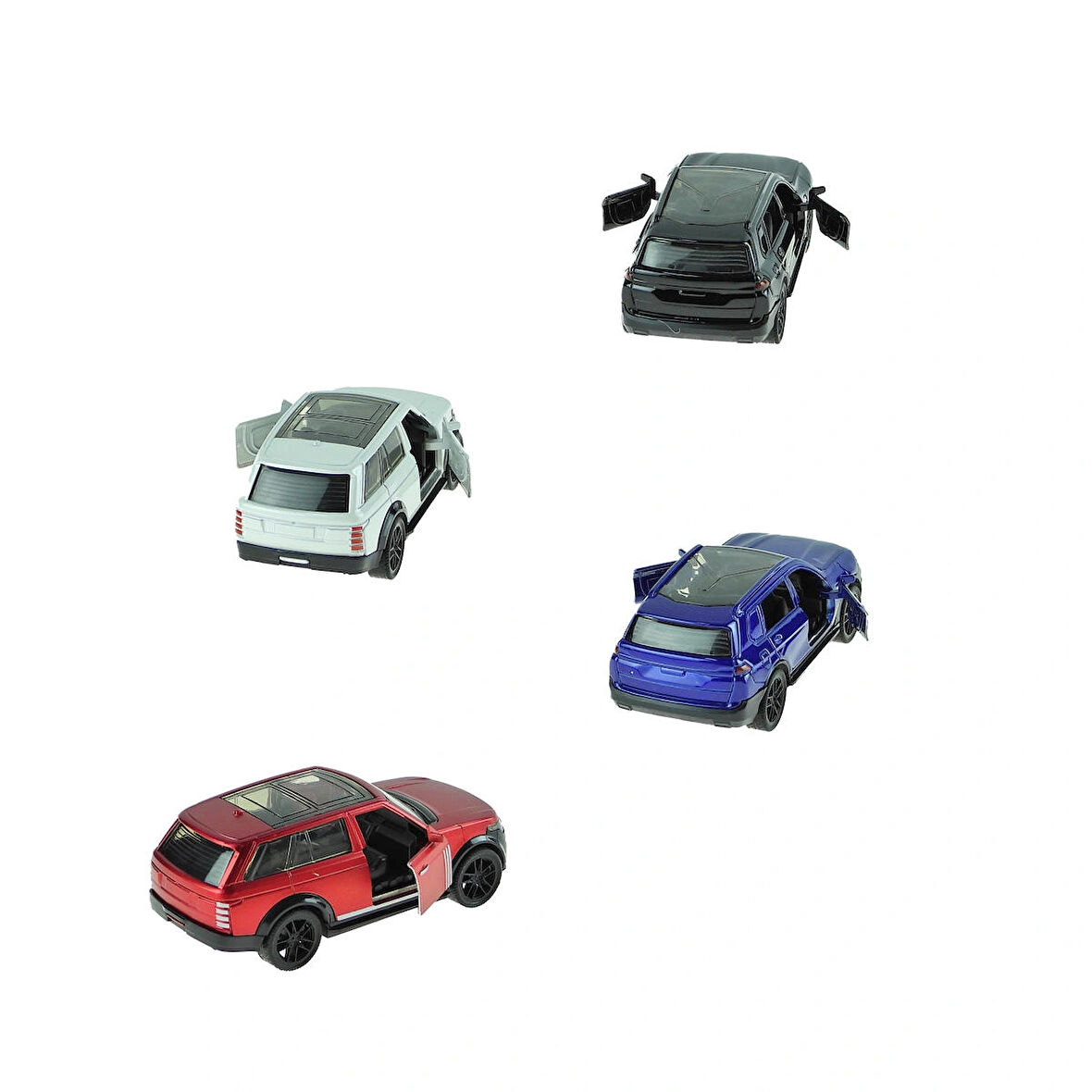 Oyuncak Metal Arabalar 4lü Set metal jep Suv Çek Bırak 13 Cm