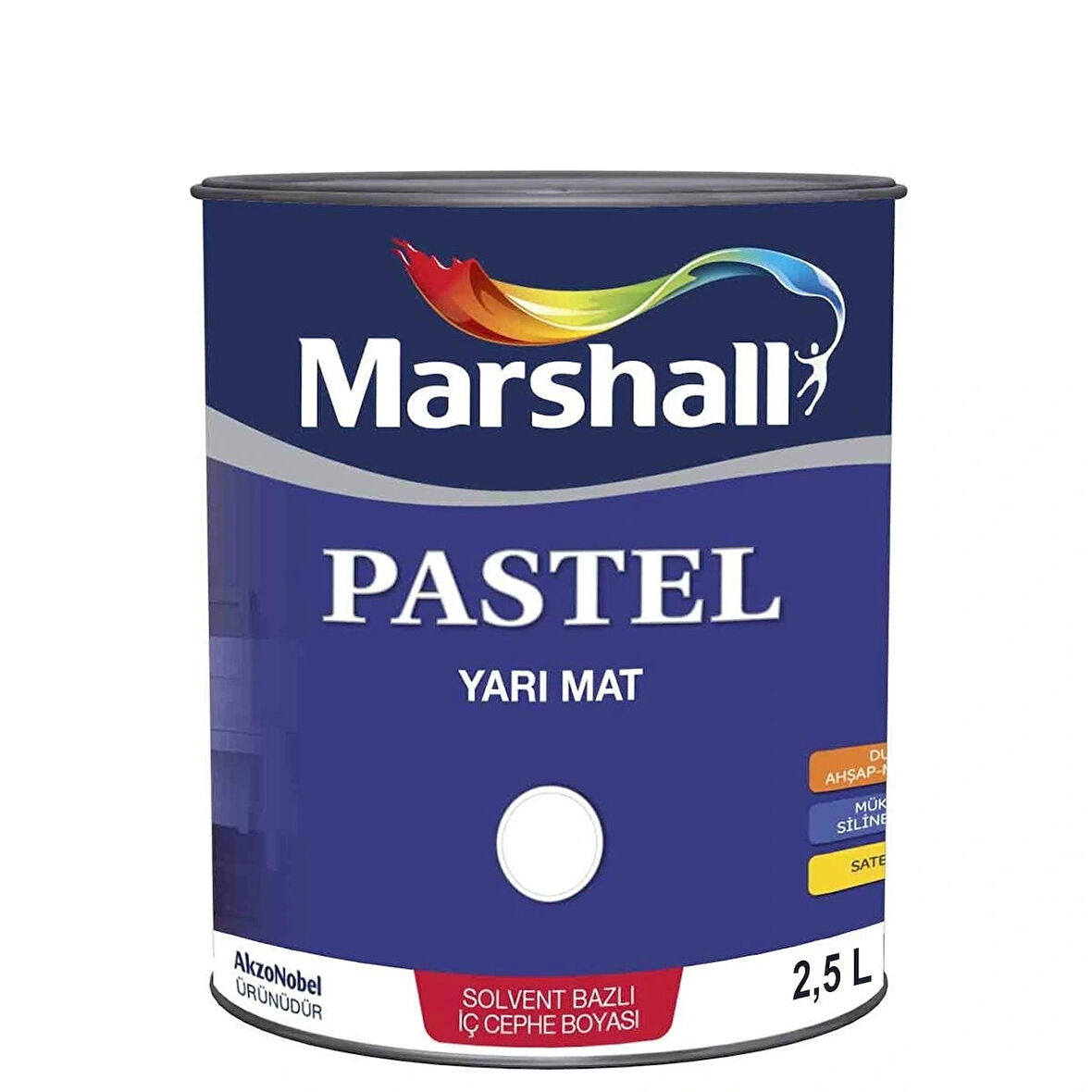 Marshall Pastel Yarı Mat Boyası Mavi Çam 2,5 Lt (3,5 Kg)