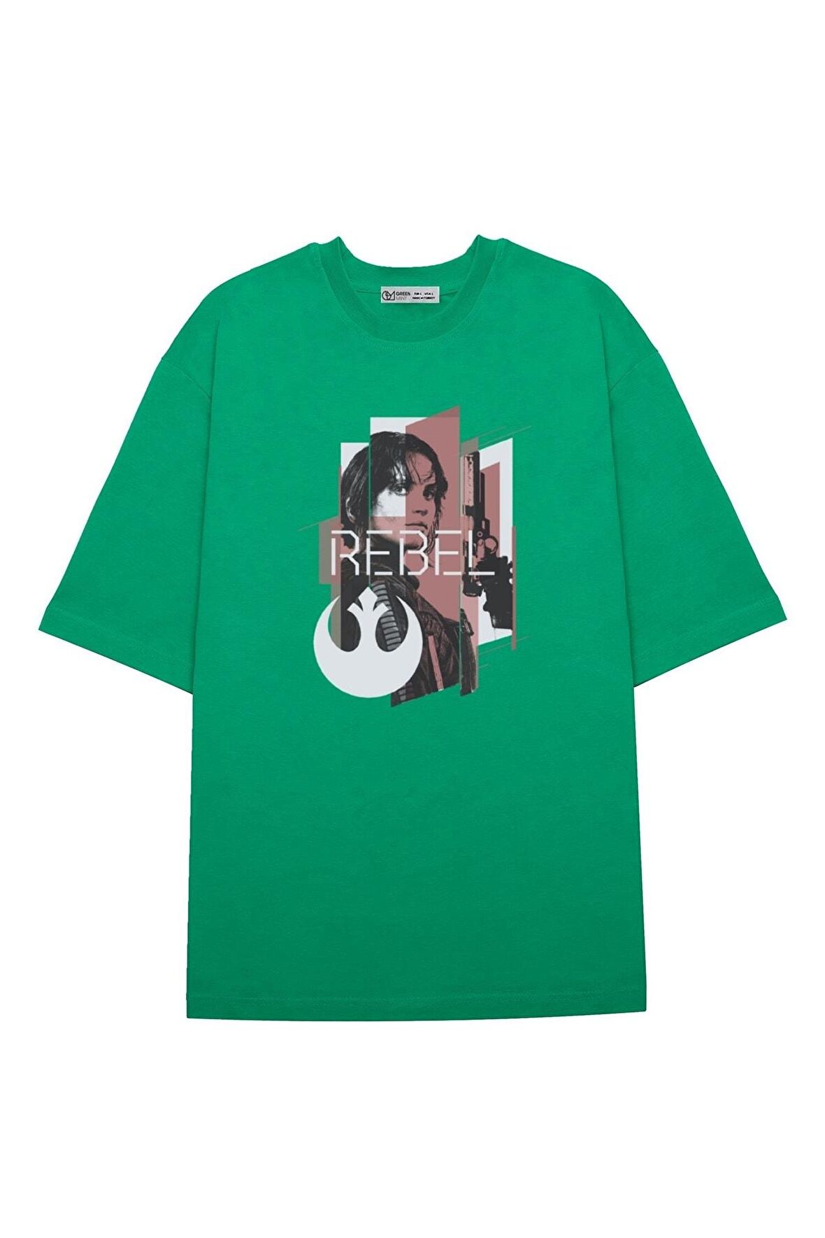 Unisex Oversize T-shirt Rebel In Red