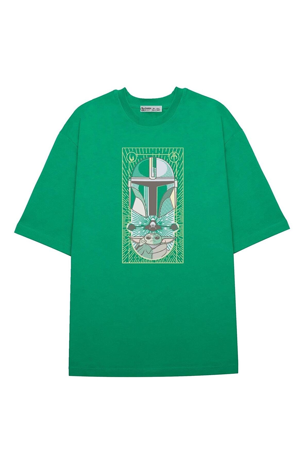 Unisex Oversize T-shirt The Mandalorian Grogu Card