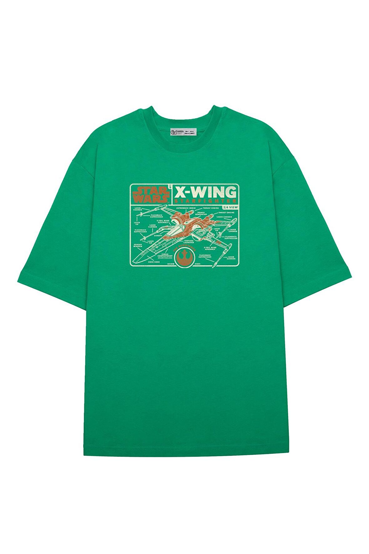 Unisex Oversize T-shirt X-wing Blueprint