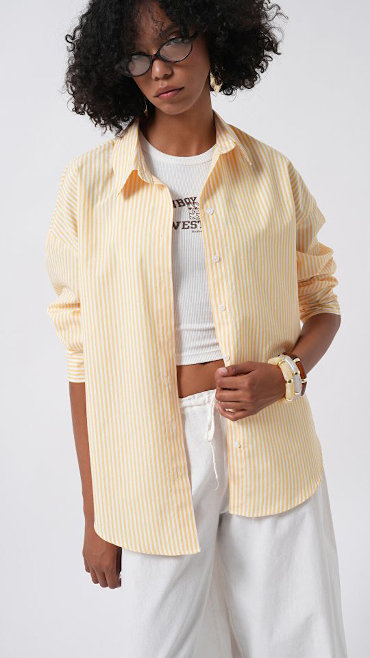 Çizgili Basic Gömlek