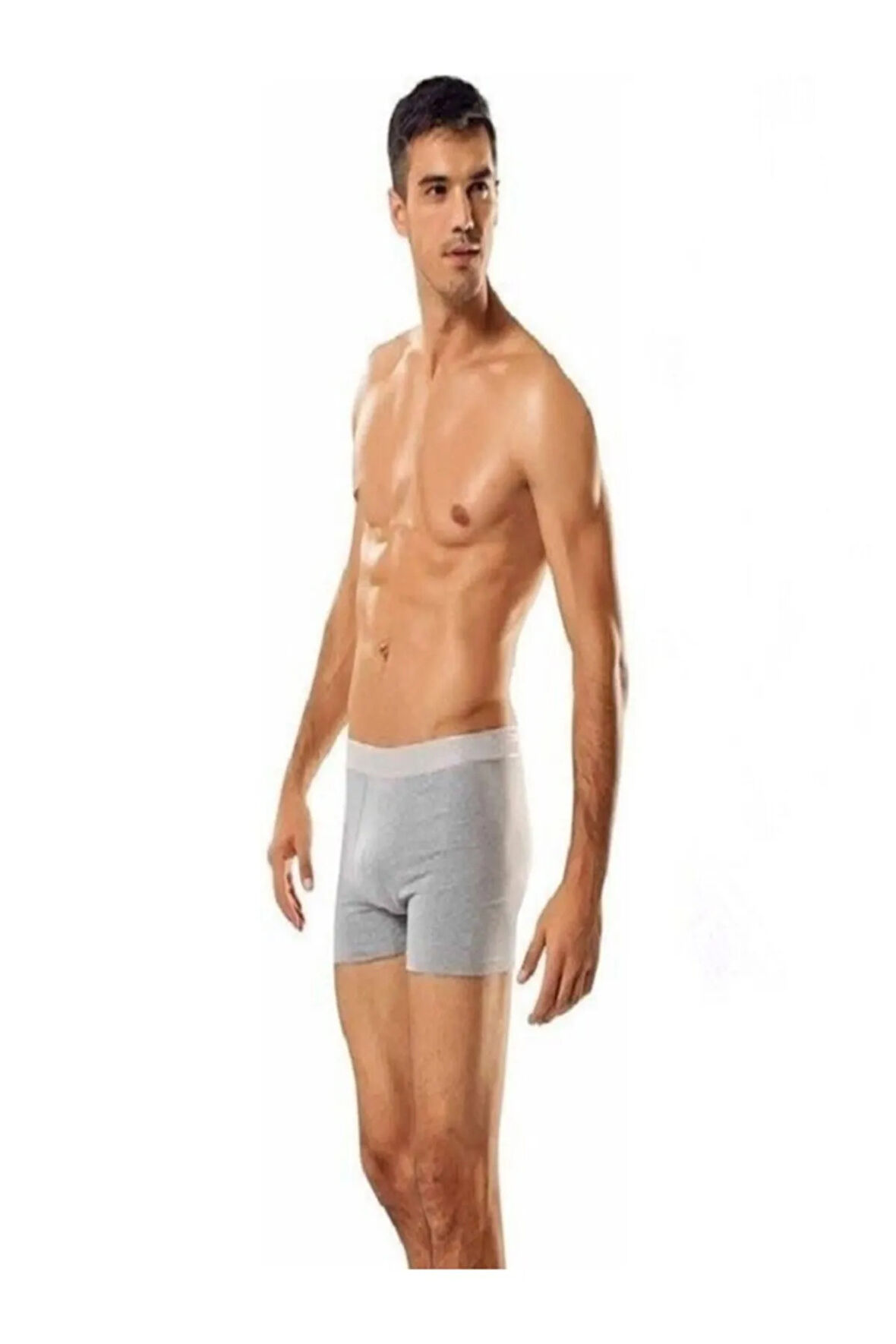 Erkek Siyah Likralı Boxer