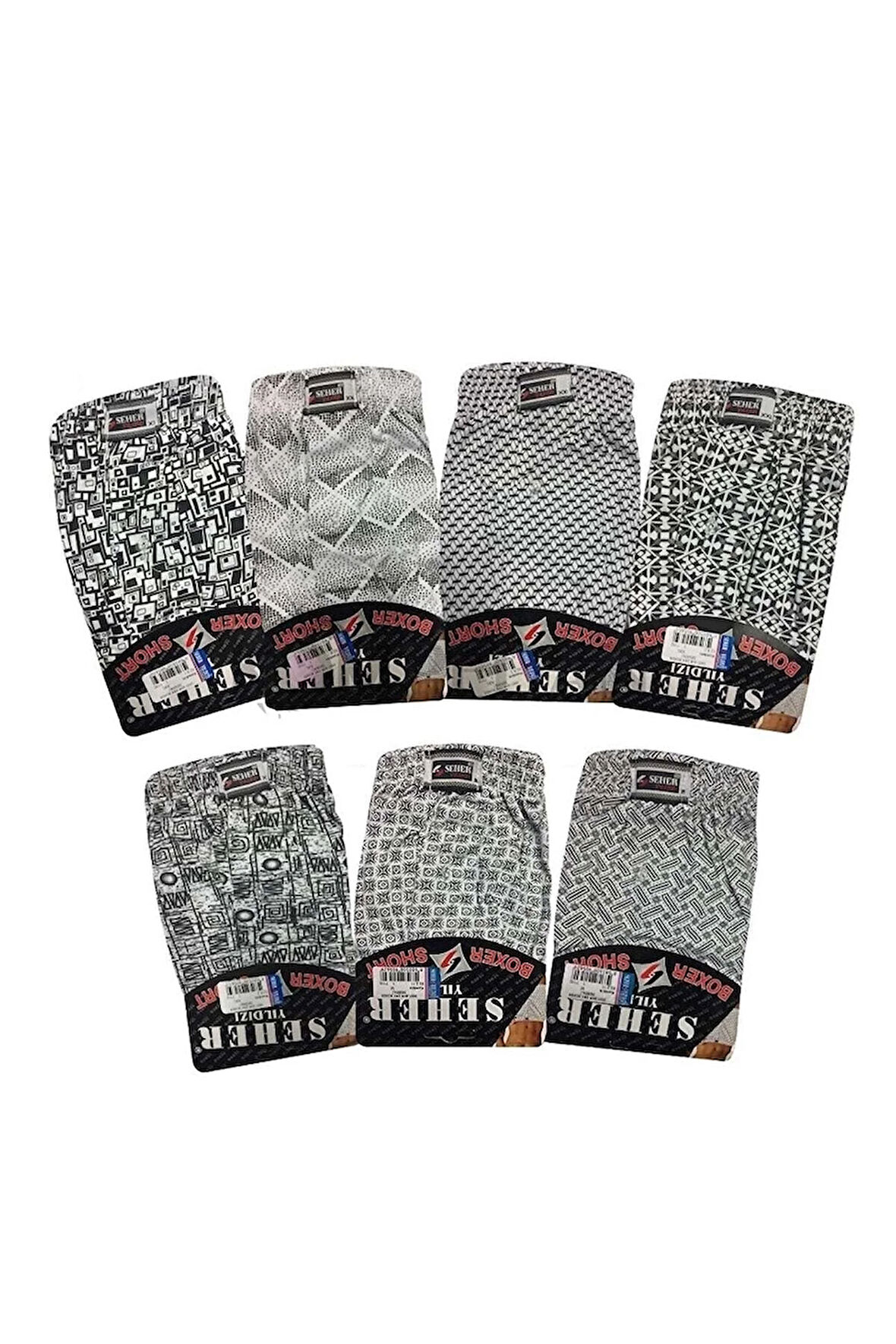 Empirme Erkek 6&#96;lı Desenli Boxer - S-1 0007