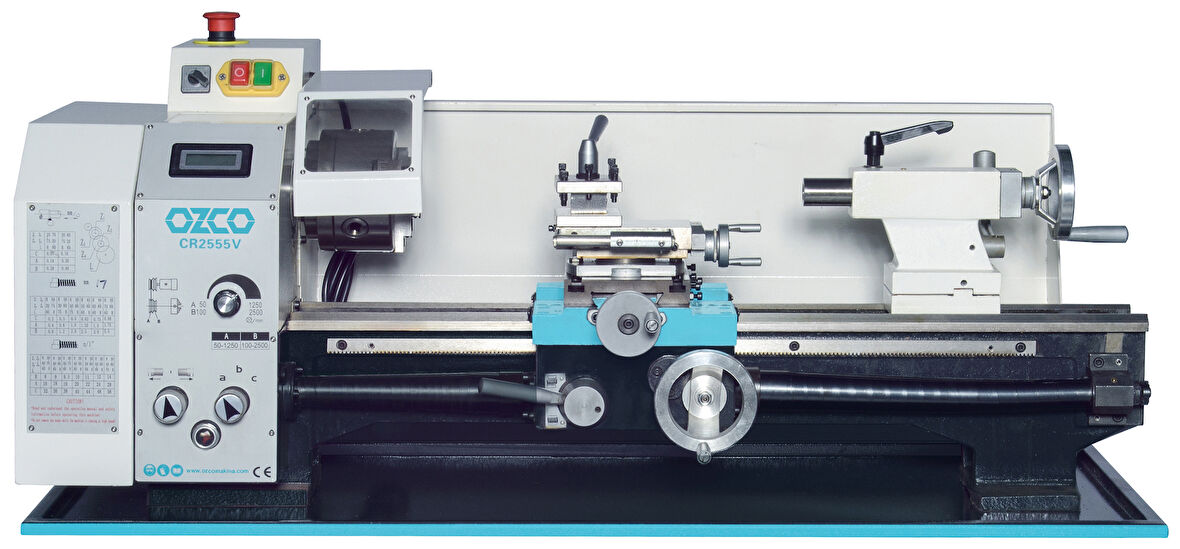 Ozco CR2555V 1100W Masa Üstü Torna Makinası