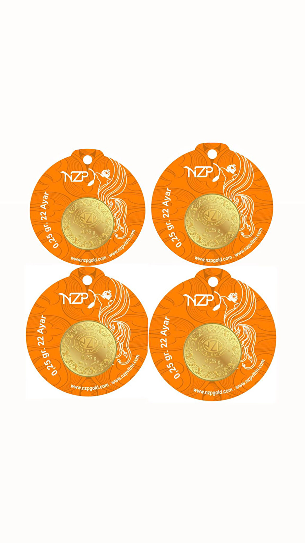 0.25 GRAM 22 AYAR ALTIN - 4 ADET
