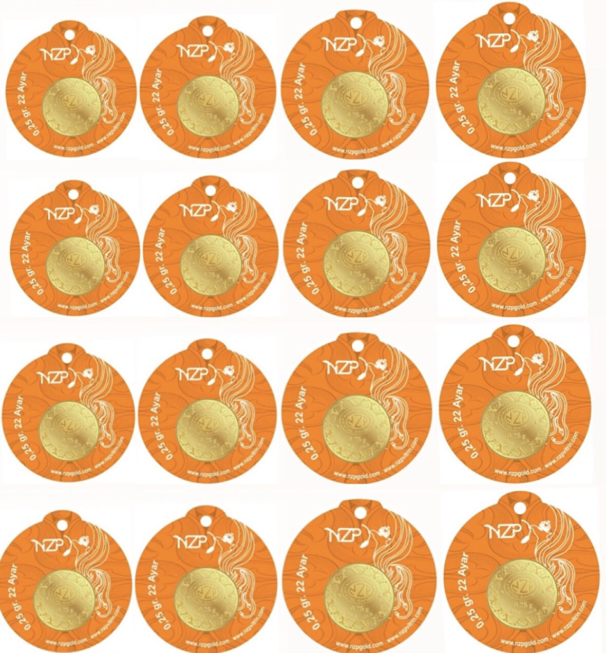 0.25 Gram Altın - 16 Adet