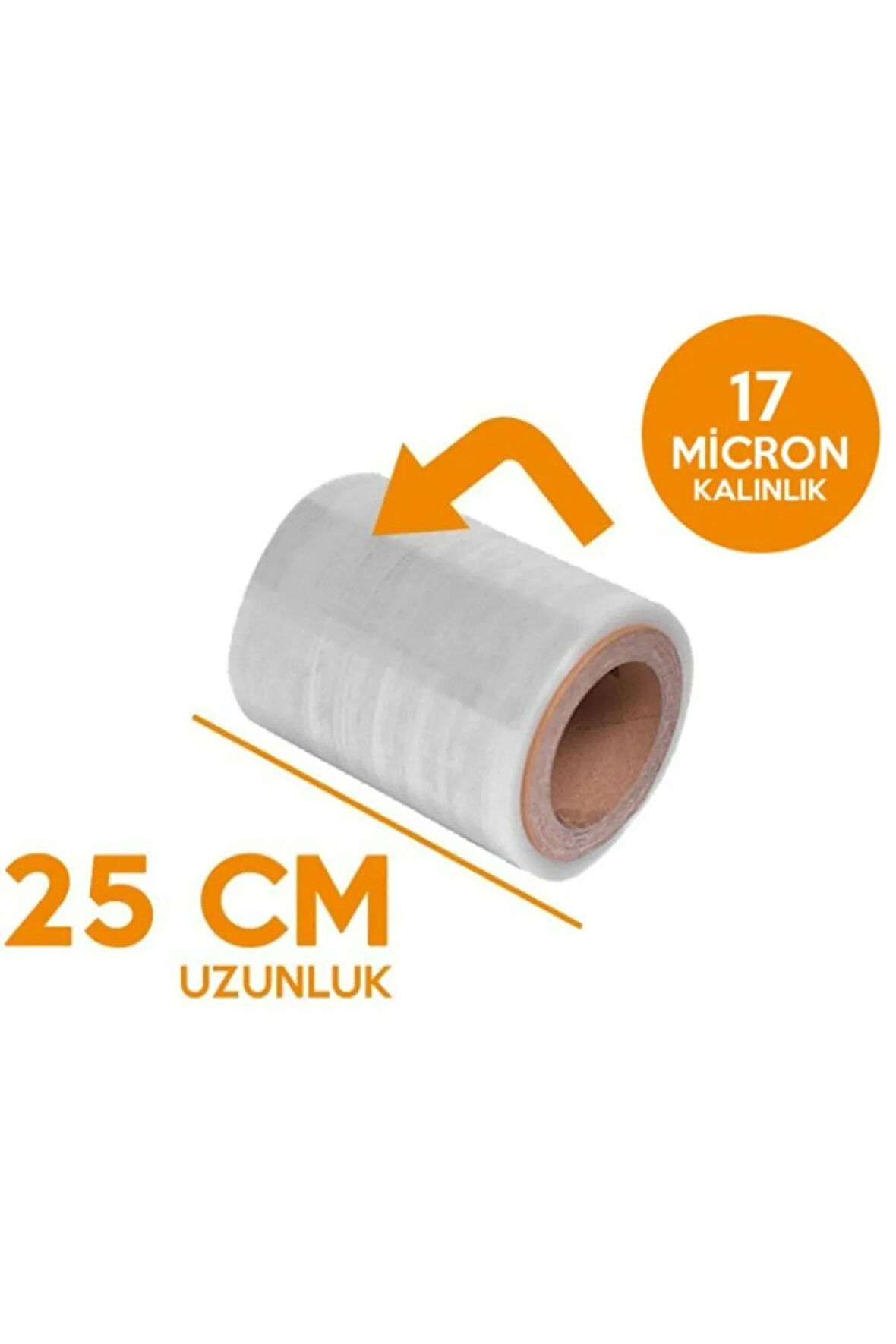 Palet Streç Film 25 Cm 1 Adet 17 Micron 300 Metre
