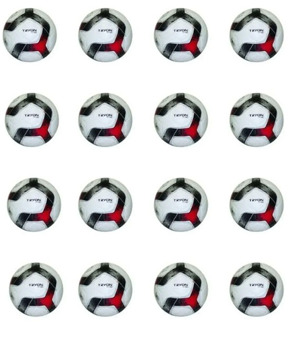 TRYON Futbol Topu FT-180  ( 16 Adet ) 4 Numara-KIRMIZI