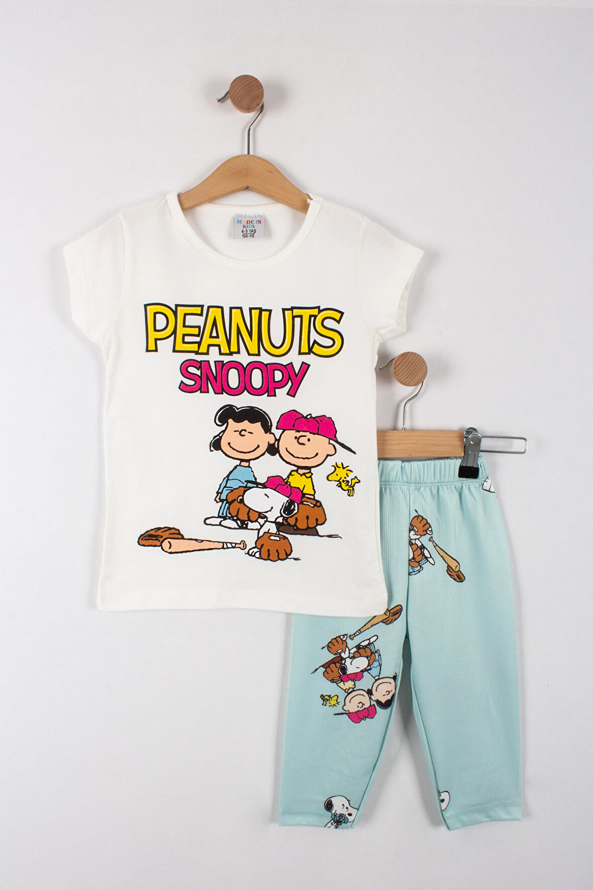 Peanuts Baskılı Kız Çocuk Taytlı Alt Üst Takım