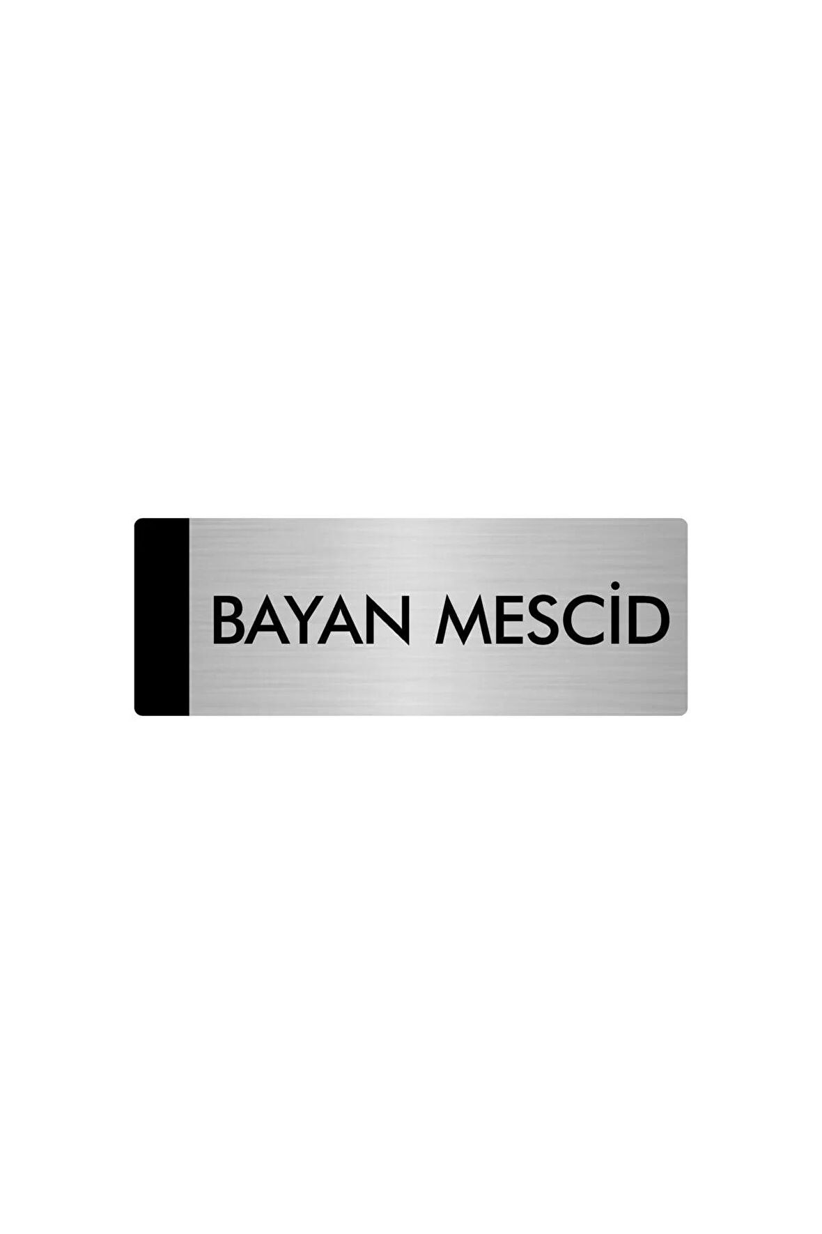 Metal Yönlendirme Levhası, Departman Kapı Isimliği Mescid 5x20 Cm Gümüş Renk