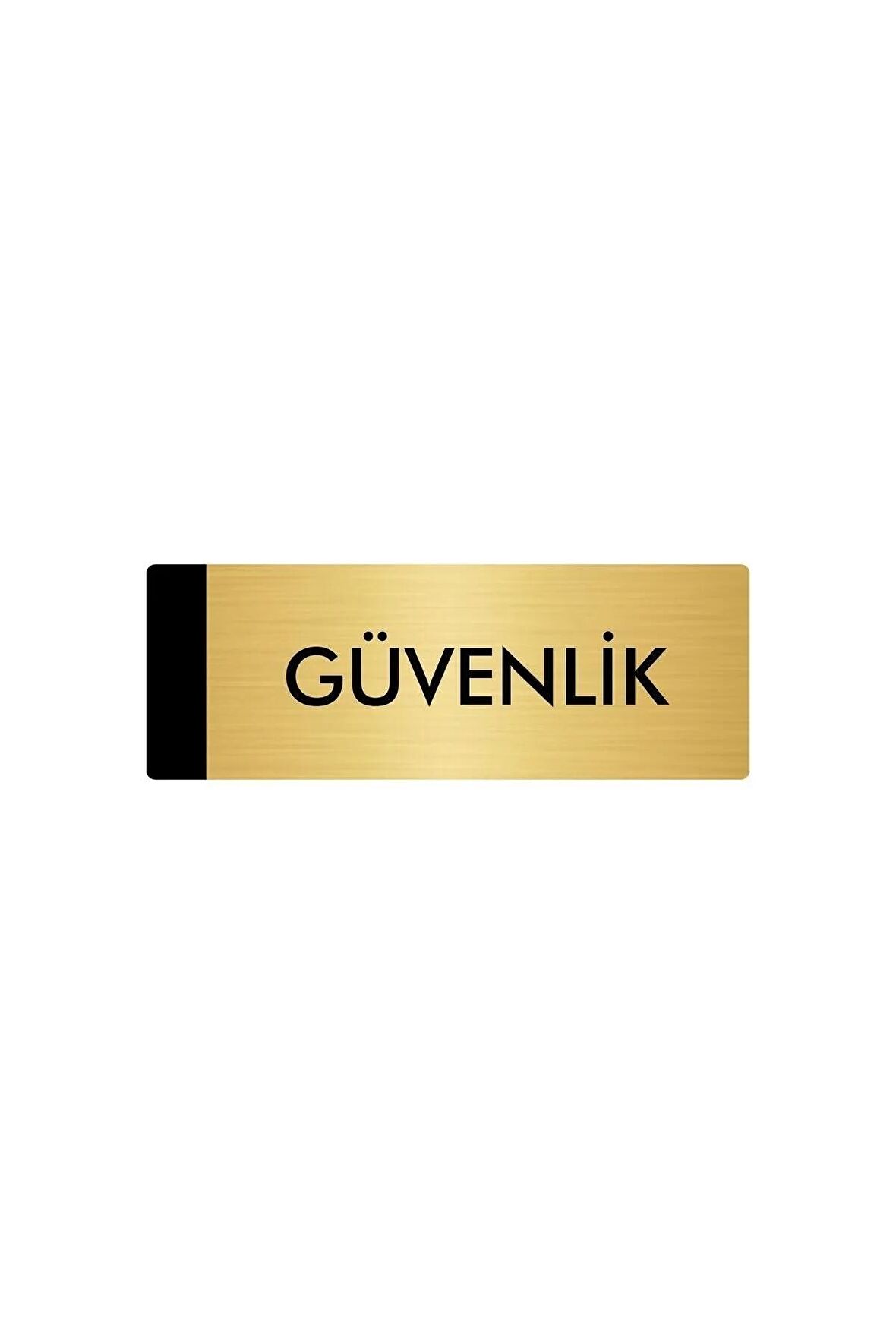 Metal Yönlendirme Levhası, Departman Kapı Isimliği Güvenlik 5x20 Cm Altın Renk