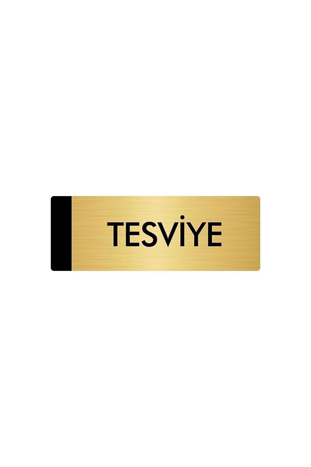 Metal Yönlendirme Levhası, Departman Kapı Isimliği Tesviye 5x20 Cm Altın Renk