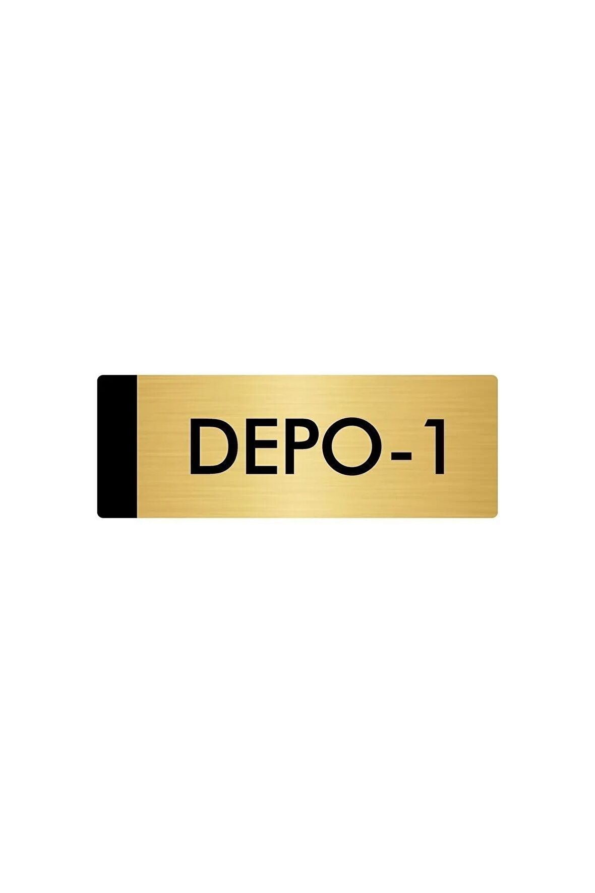 Metal Yönlendirme Levhası, Departman Kapı Isimliği Depo 7X20 Cm Altın Renk