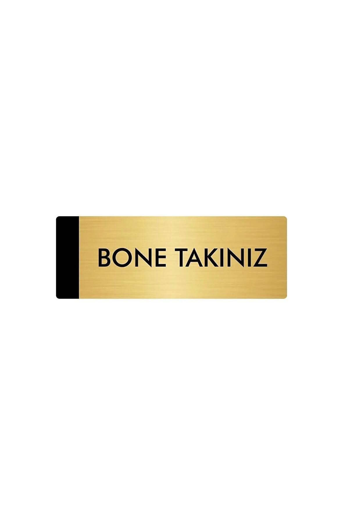 Metal Yönlendirme Levhası, Departman Kapı Isimliği Bone Takınız 10X20 Cm Altın Renk