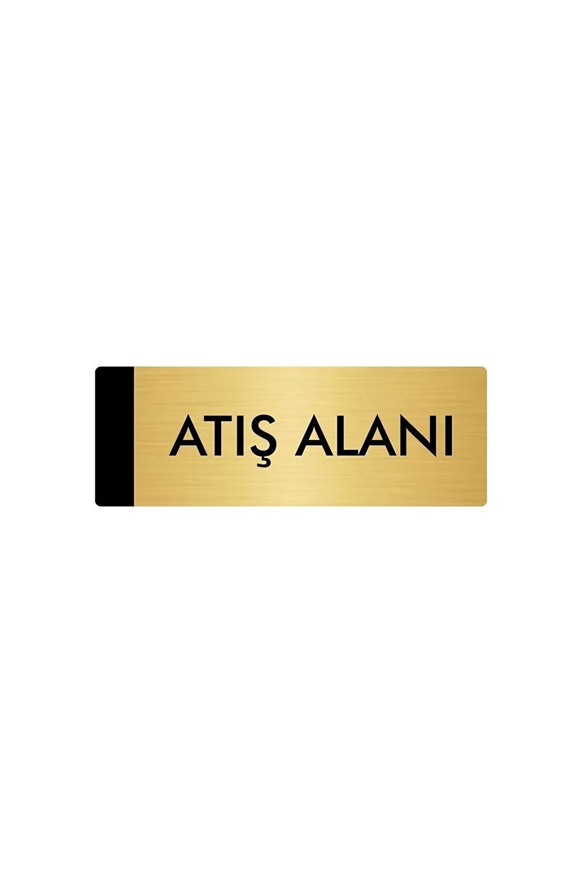 Metal Yönlendirme Levhası, Departman Kapı Isimliği Atış Alanı 7X20 Cm Altın Renk