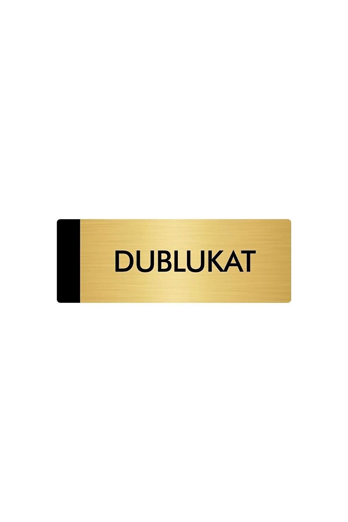 Metal Yönlendirme Levhası, Departman Kapı Isimliği Dublukat 5x20 Cm Altın Renk