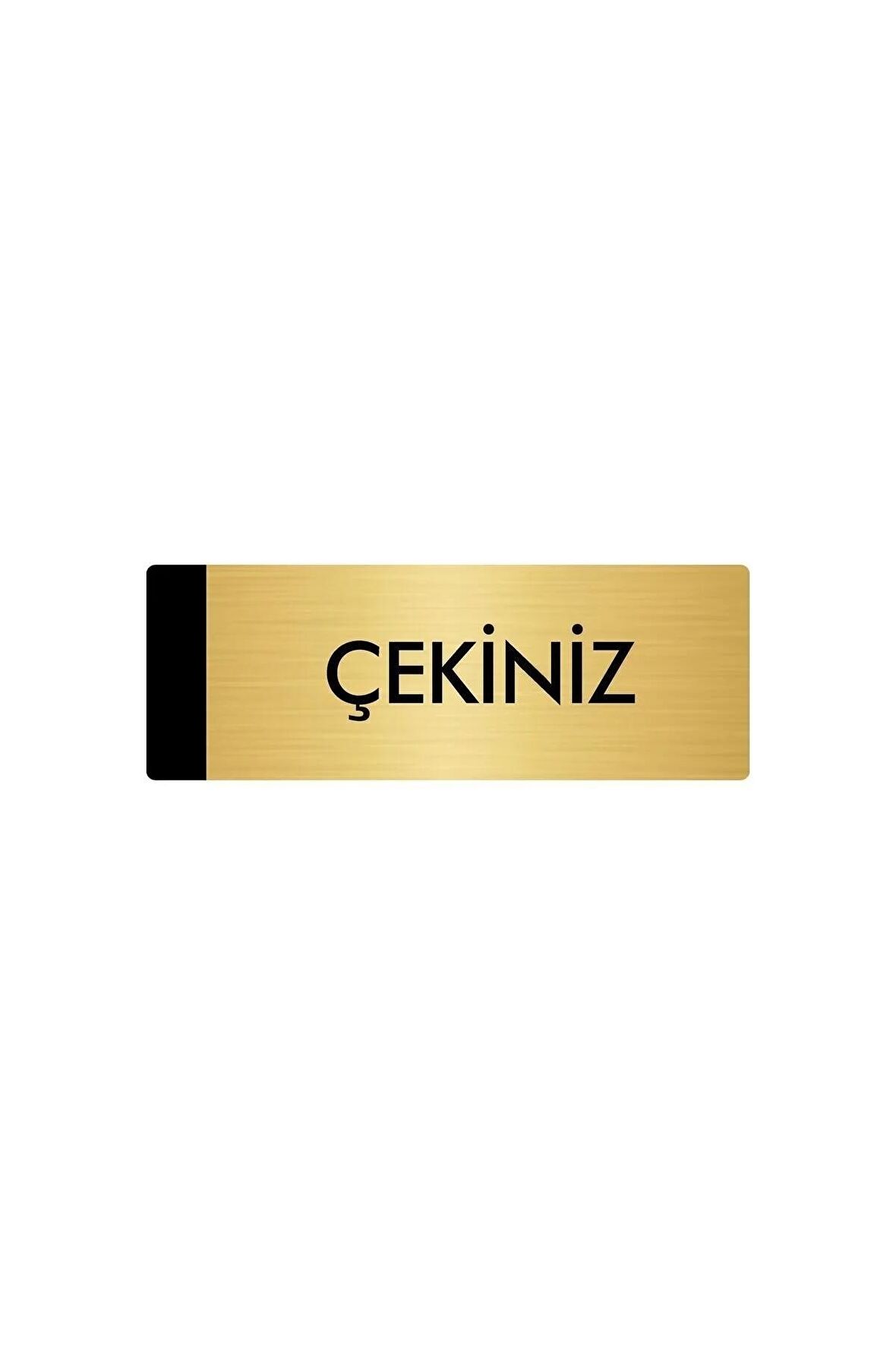 Metal Yönlendirme Levhası, Departman Kapı Isimliği Çekiniz 7X20 Cm Altın Renk