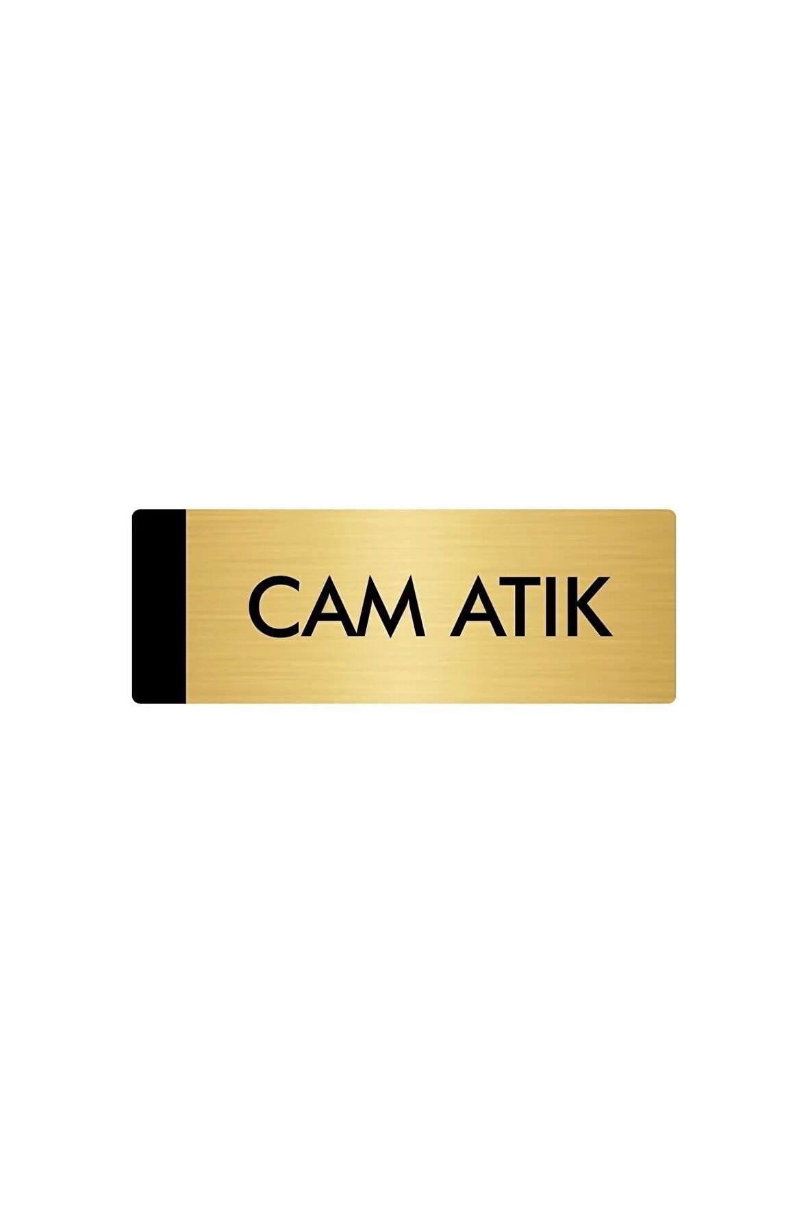 Metal Yönlendirme Levhası, Departman Kapı Isimliği Cam Atık 5x20 Cm Altın Renk