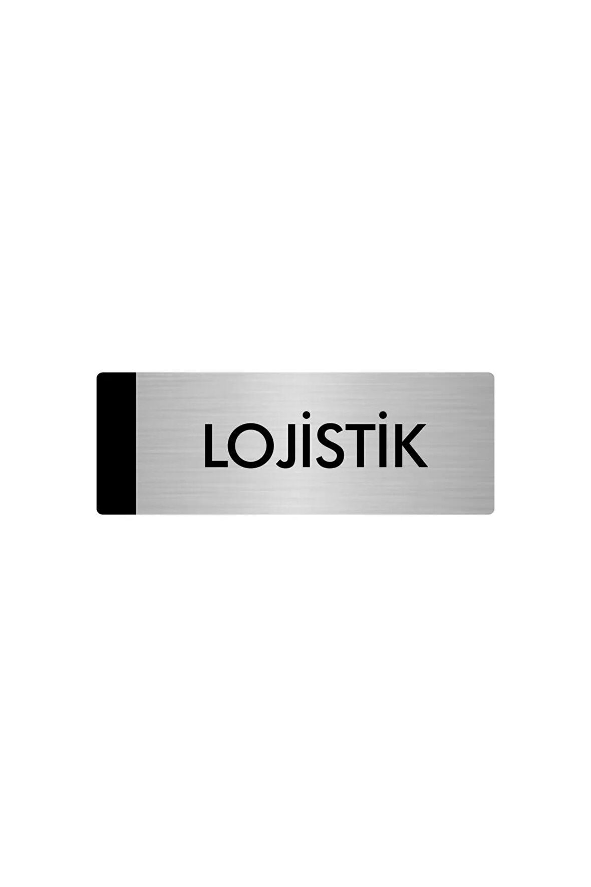 Metal Yönlendirme Levhası, Departman Kapı Isimliği Lojistik 5x20 Cm Gümüş Renk
