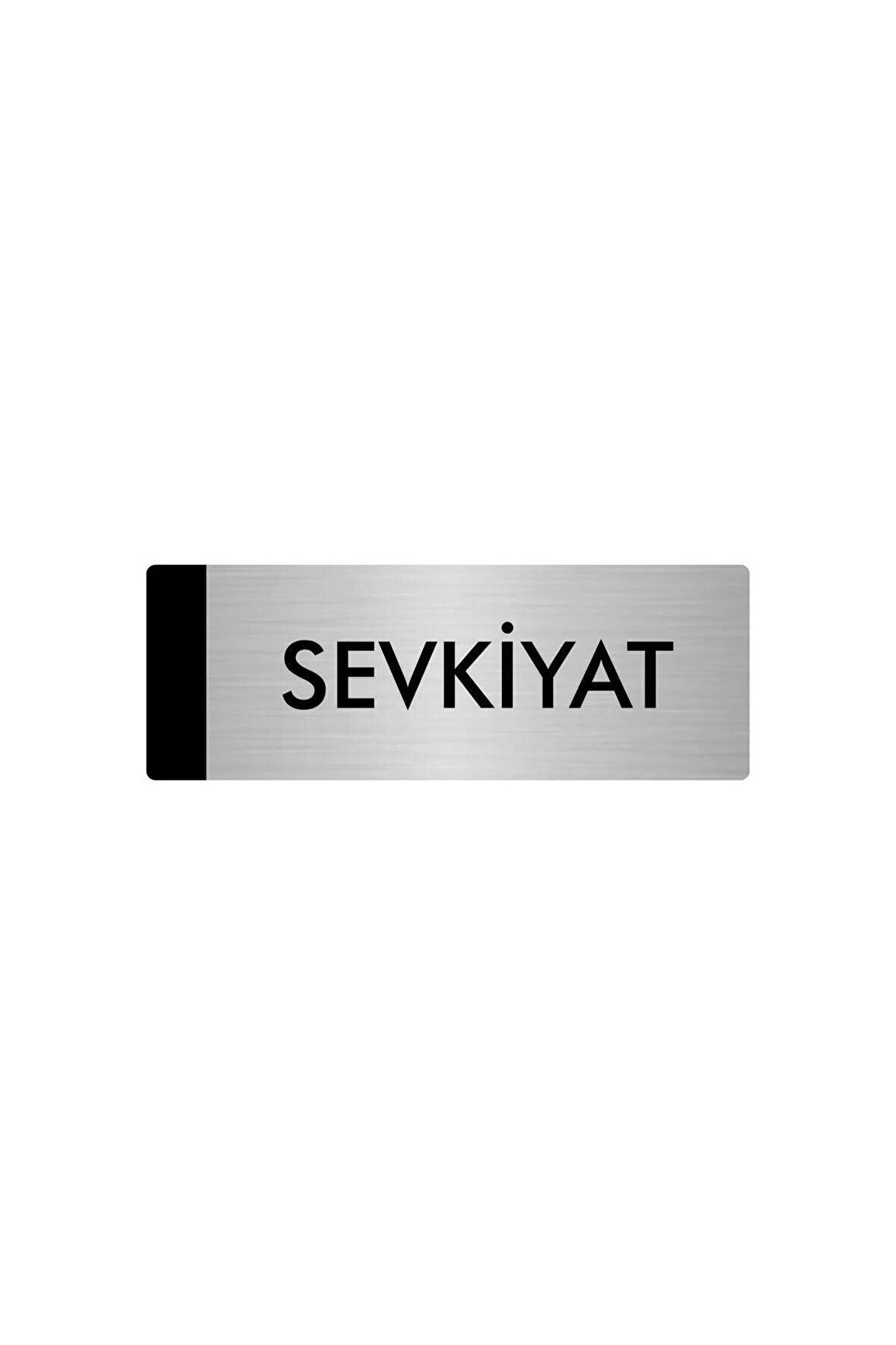 Metal Yönlendirme Levhası, Departman Kapı Isimliği Sevkiyat 5x20 Cm Gümüş Renk