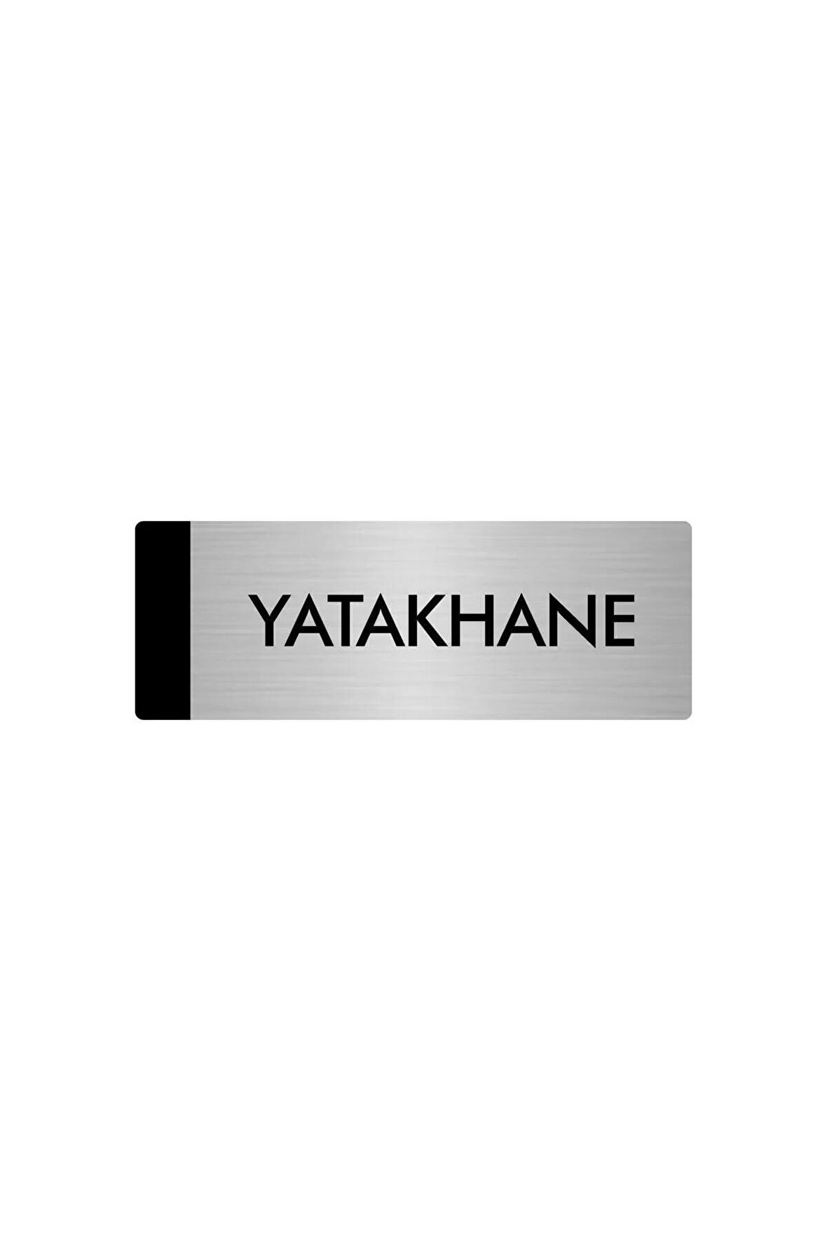Metal Yönlendirme Levhası, Departman Kapı Isimliği Yatakhane 5x20 Cm Gümüş Renk