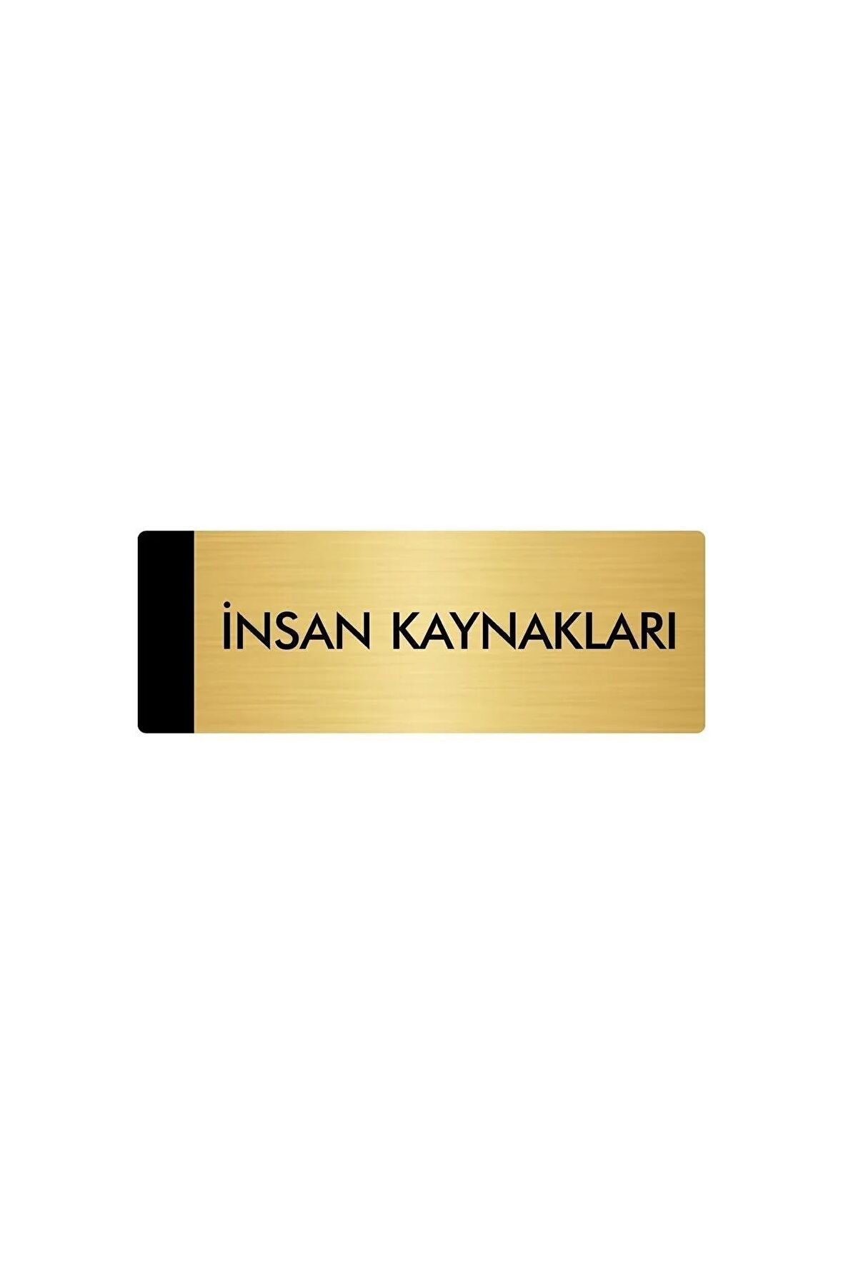 Metal Yönlendirme Levhası, Departman Kapı Isimliği İnsan Kaynakları 5x20 Cm Altın Renk