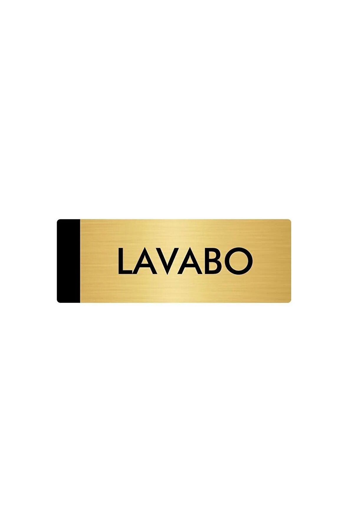 Metal Yönlendirme Levhası, Departman Kapı Isimliği Lavabo 5x20 Cm Altın Renk
