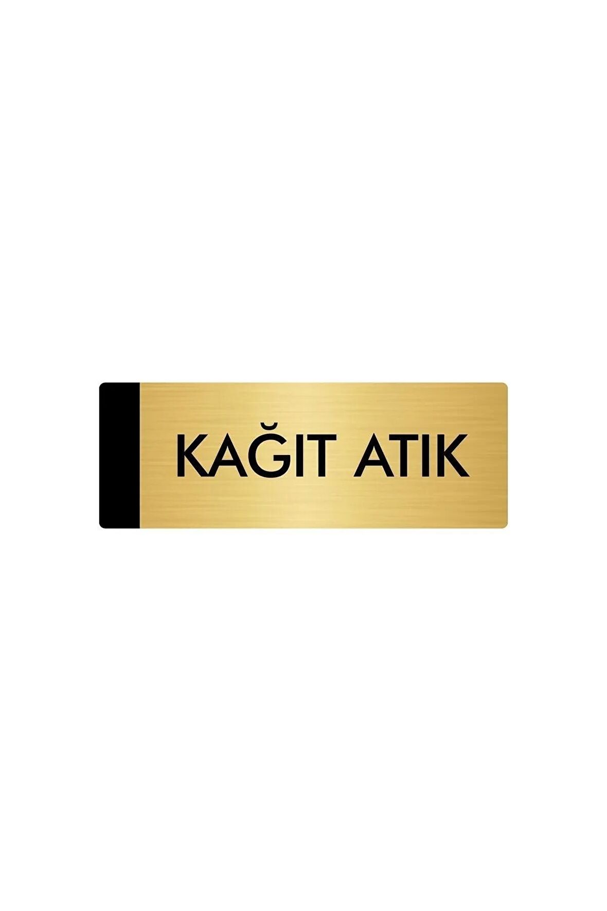 Metal Yönlendirme Levhası, Departman Kapı Isimliği Kağıt Atık 7X20 Cm Altın Renk