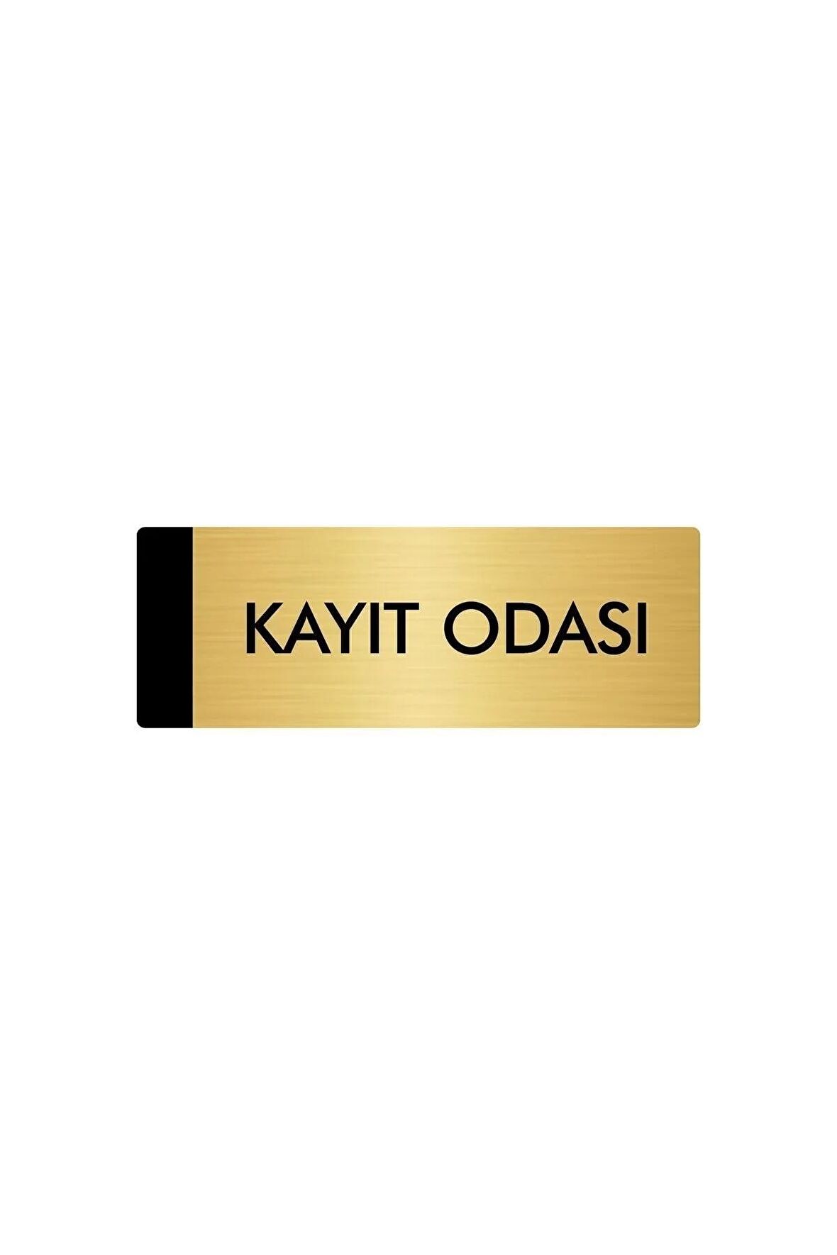 Metal Yönlendirme Levhası, Departman Kapı Isimliği Kayıt Odası 5x20 Cm Altın Renk