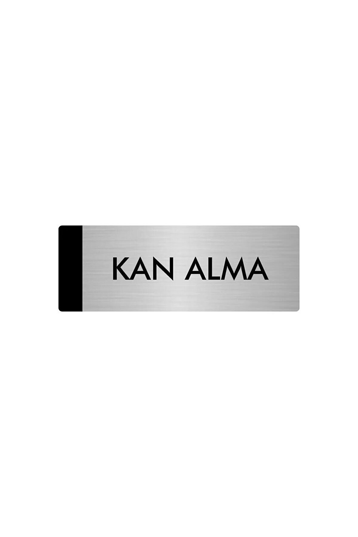 Metal Yönlendirme Levhası, Departman Kapı Isimliği Kan Alma 5x20 Cm Gümüş Renk