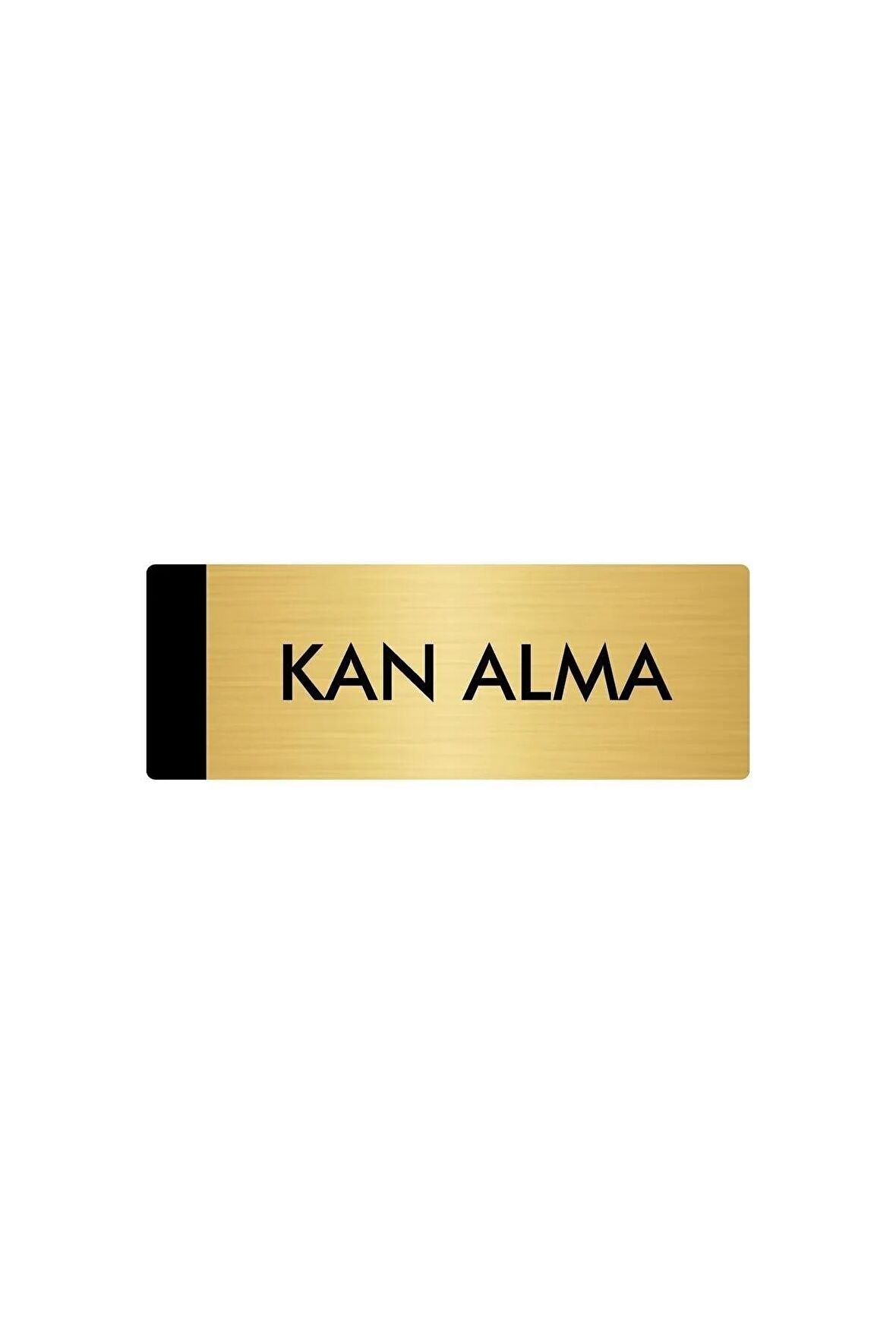 Metal Yönlendirme Levhası, Departman Kapı Isimliği Kan Alma 5x20 Cm Altın Renk