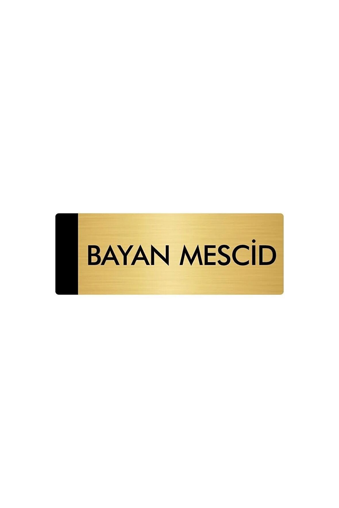 Metal Yönlendirme Levhası, Departman Kapı Isimliği Mescid 7X20 Cm Altın Renk