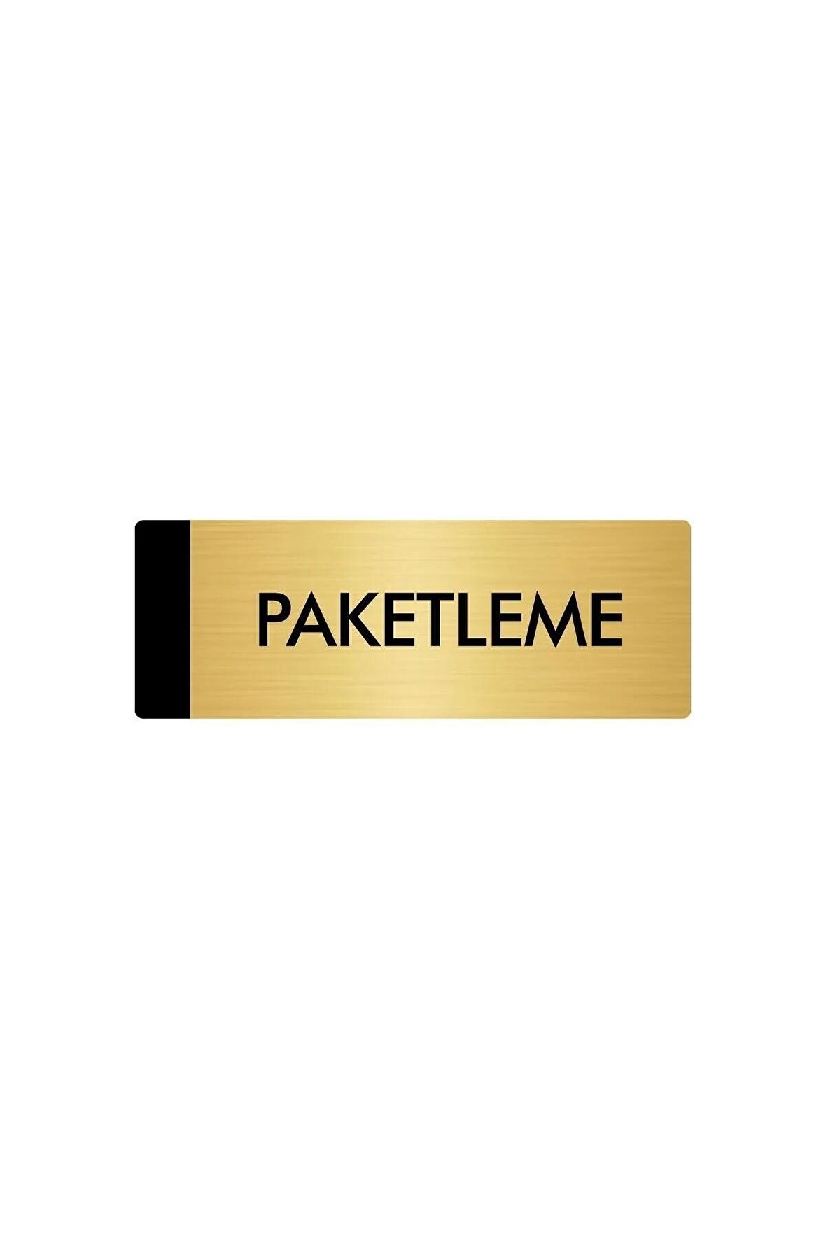 Metal Yönlendirme Levhası, Departman Kapı Isimliği Paketleme 5x20 Cm Altın Renk