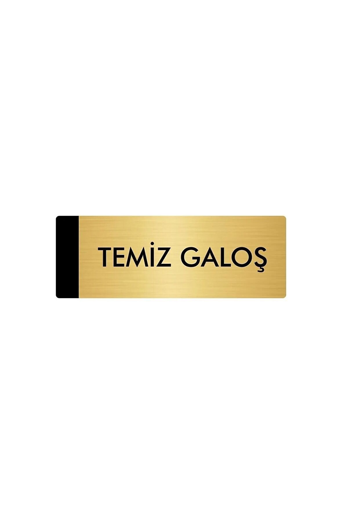 Metal Yönlendirme Levhası, Departman Kapı Isimliği Temiz Galoş 5x20 Cm Altın Renk