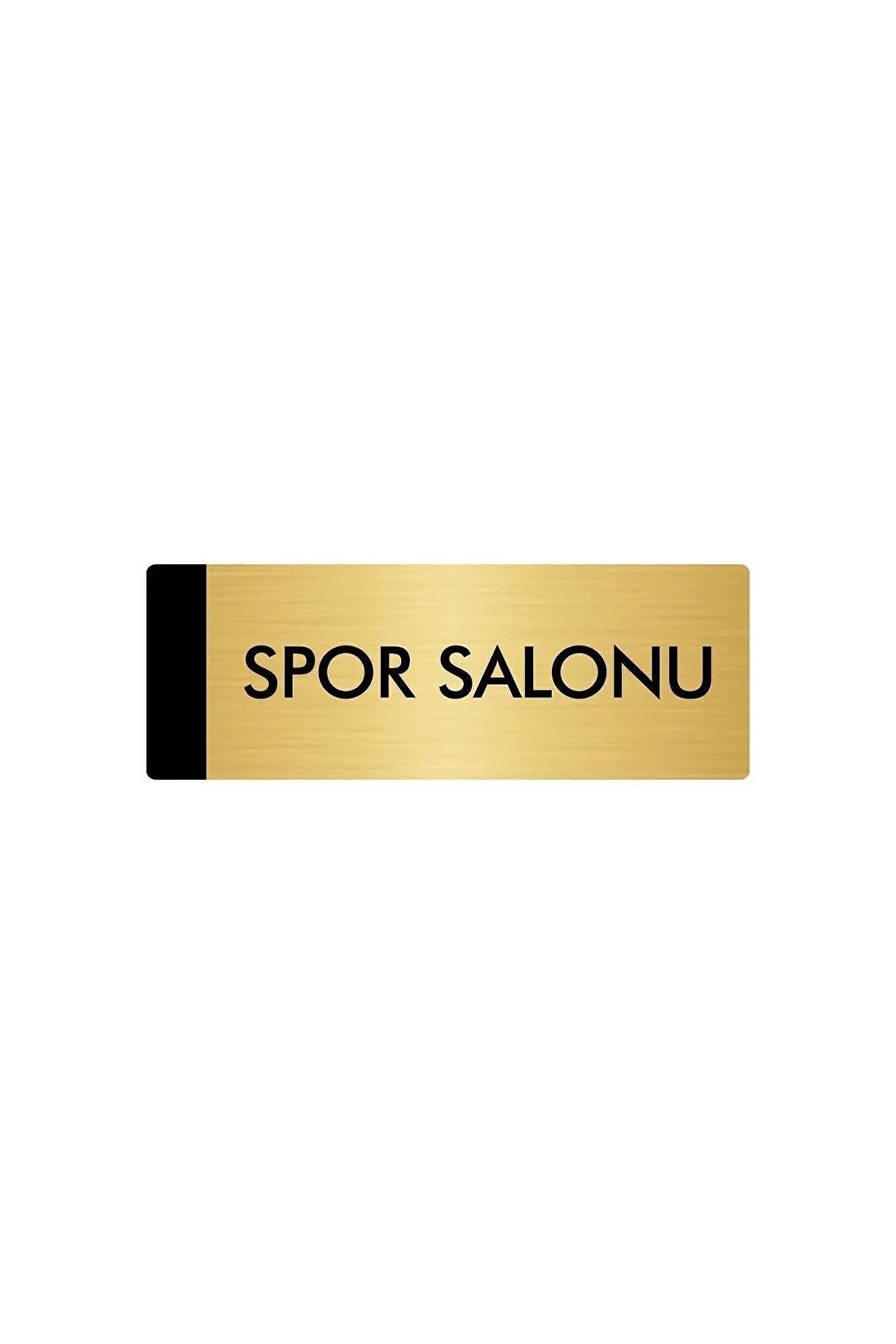 Metal Yönlendirme Levhası, Departman Kapı Isimliği Spor Salonu 5x20 Cm Altın Renk