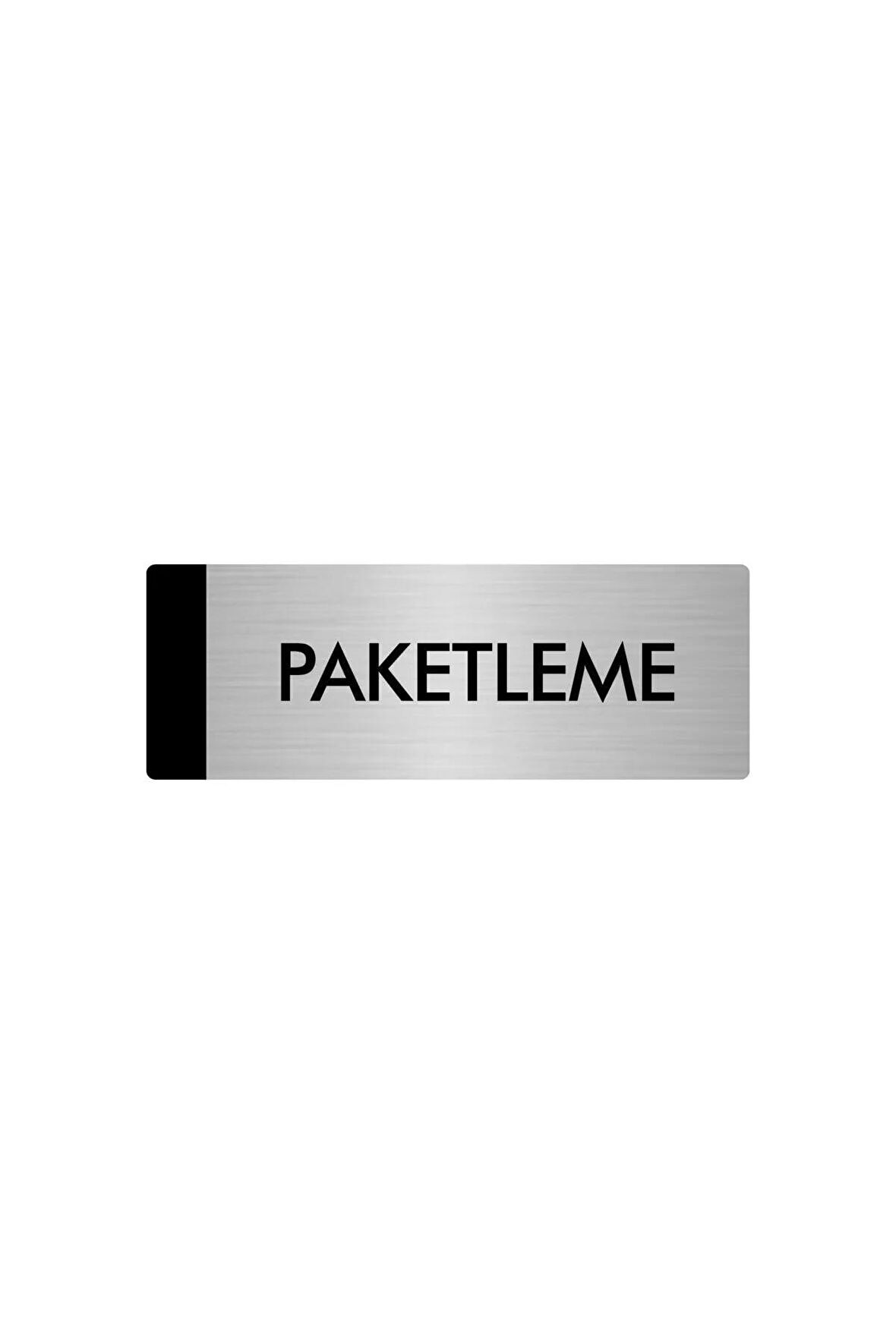 Metal Yönlendirme Levhası, Departman Kapı Isimliği Paketleme 5x20 Cm Gümüş Renk