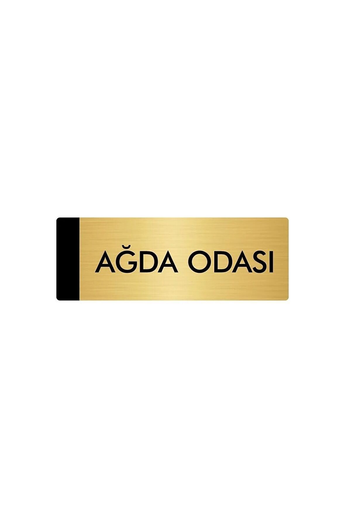 Metal Yönlendirme Levhası, Departman Kapı Isimliği Ağda Odası 5x20 Cm Altın Renk