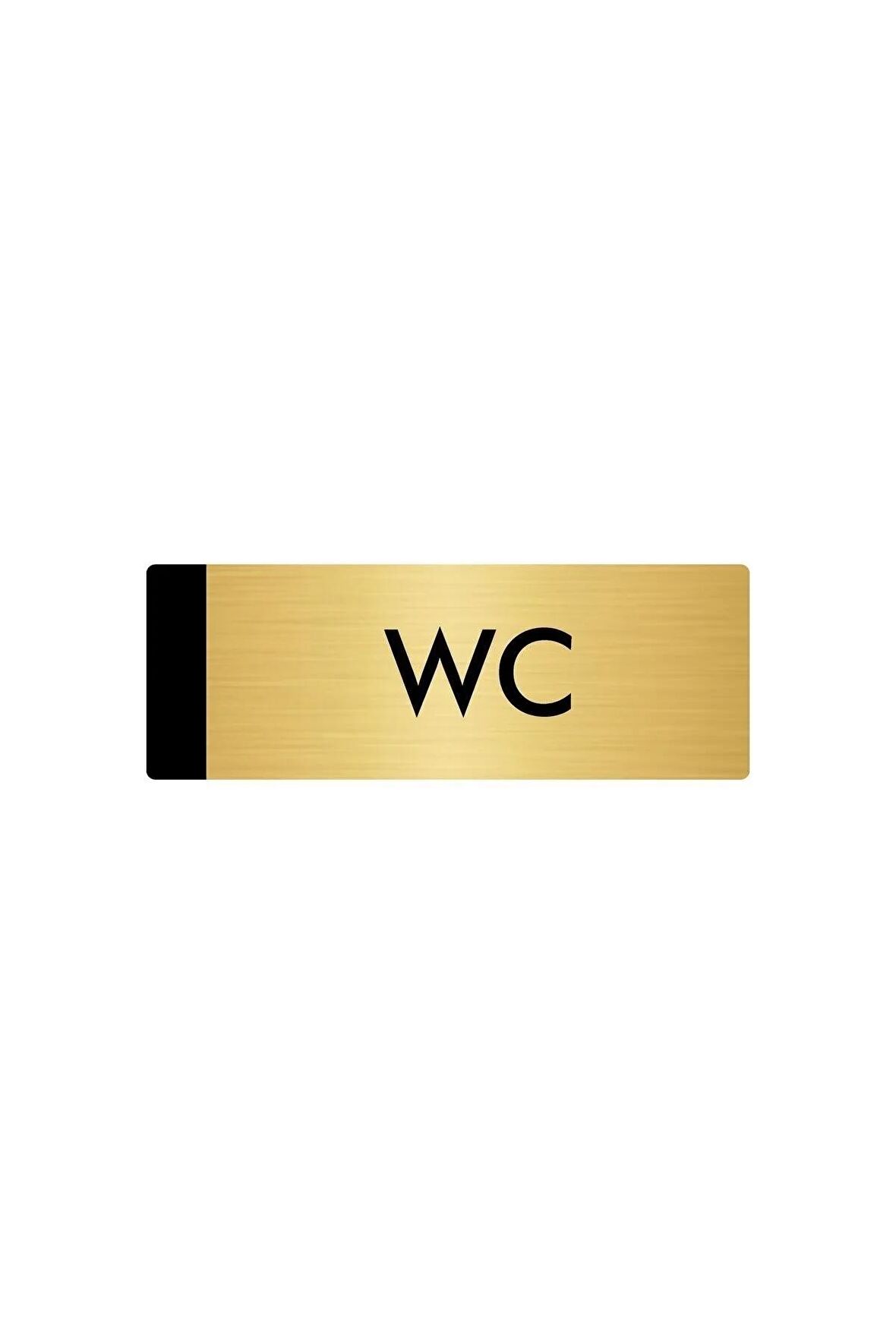Metal Yönlendirme Levhası, Departman Kapı Isimliği Wc 5x20 Cm Altın Renk