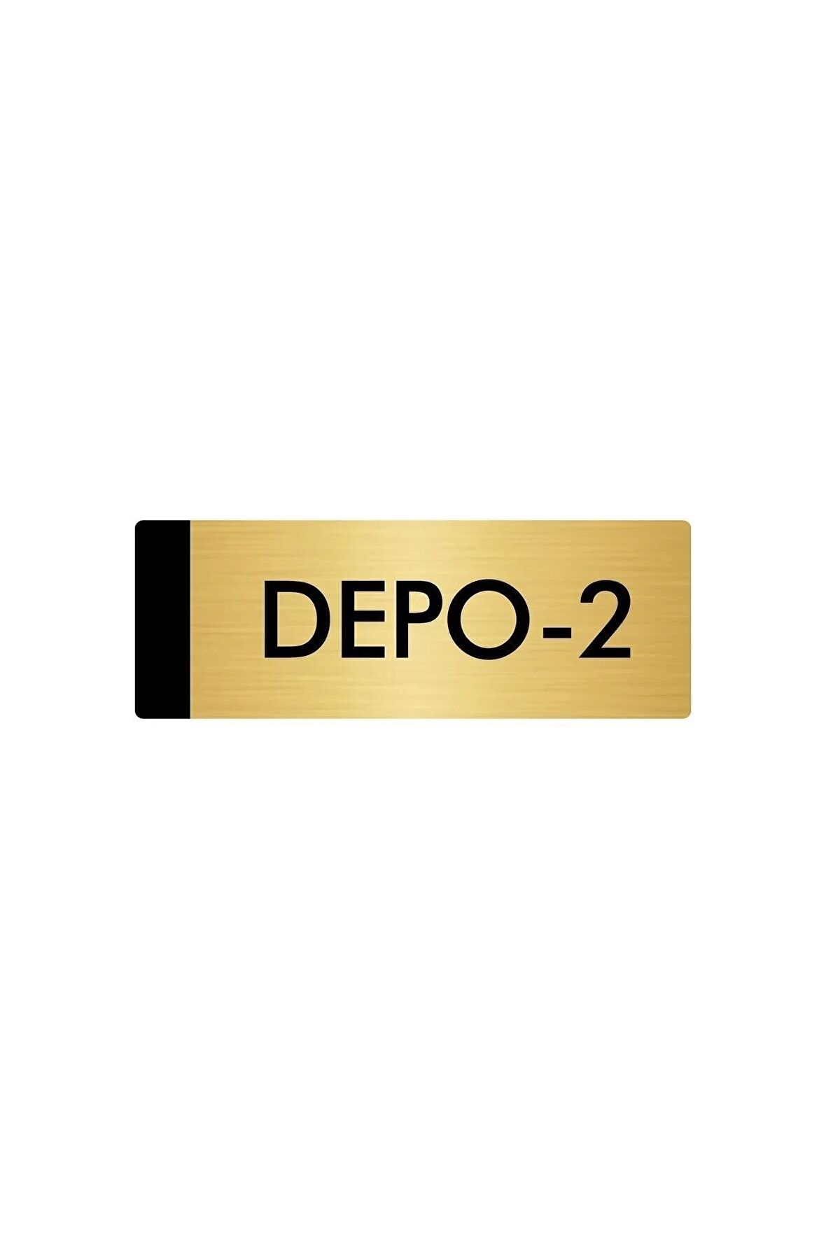 Metal Yönlendirme Levhası, Departman Kapı Isimliği Depo 7X20 Cm Altın Renk