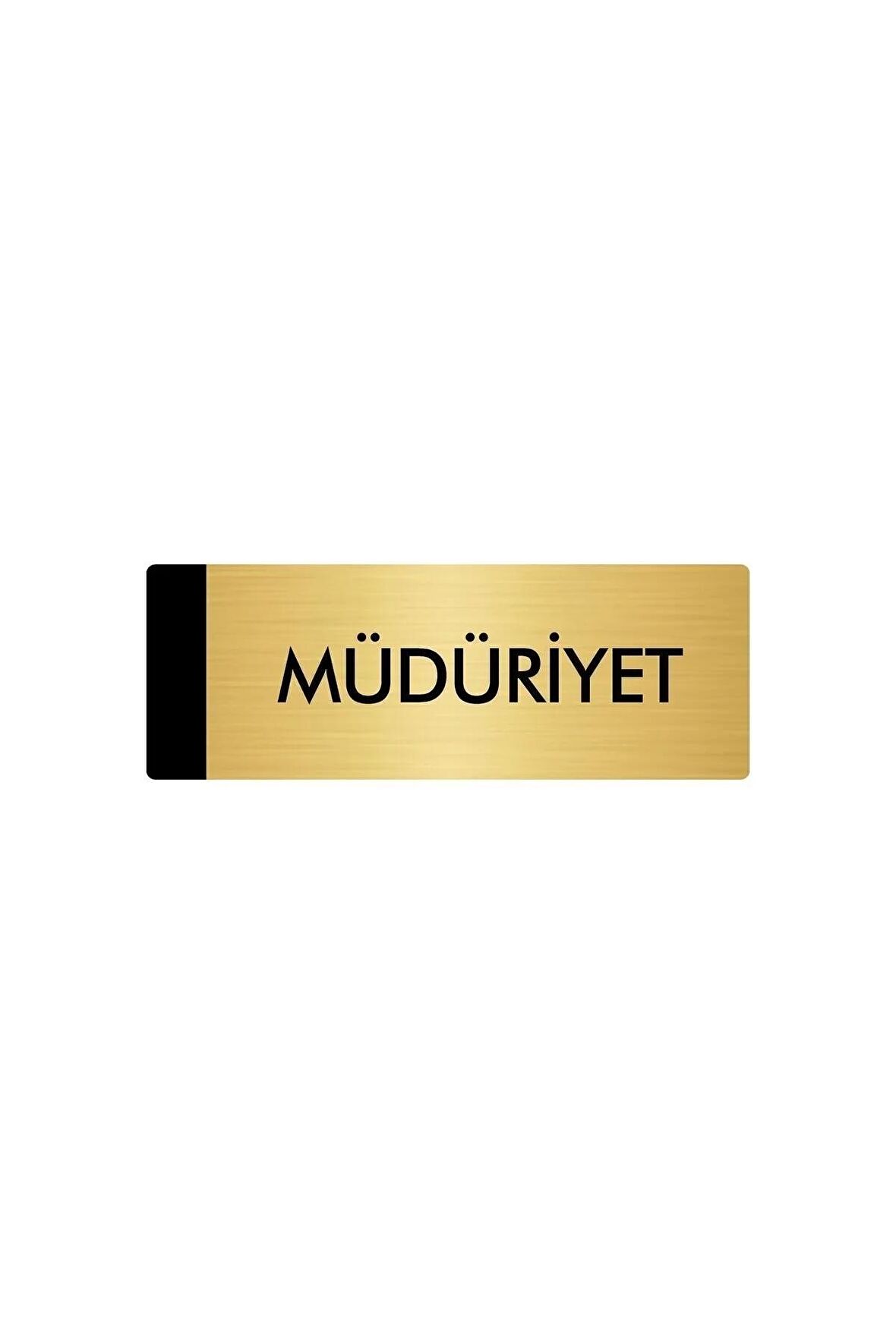 Metal Yönlendirme Levhası, Departman Kapı Isimliği Müdüriyet 5x20 Cm Altın Renk