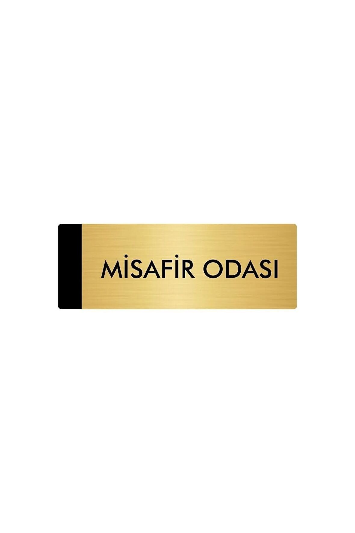 Metal Yönlendirme Levhası, Departman Kapı Isimliği Misafir Odası 5x20 Cm Altın Renk