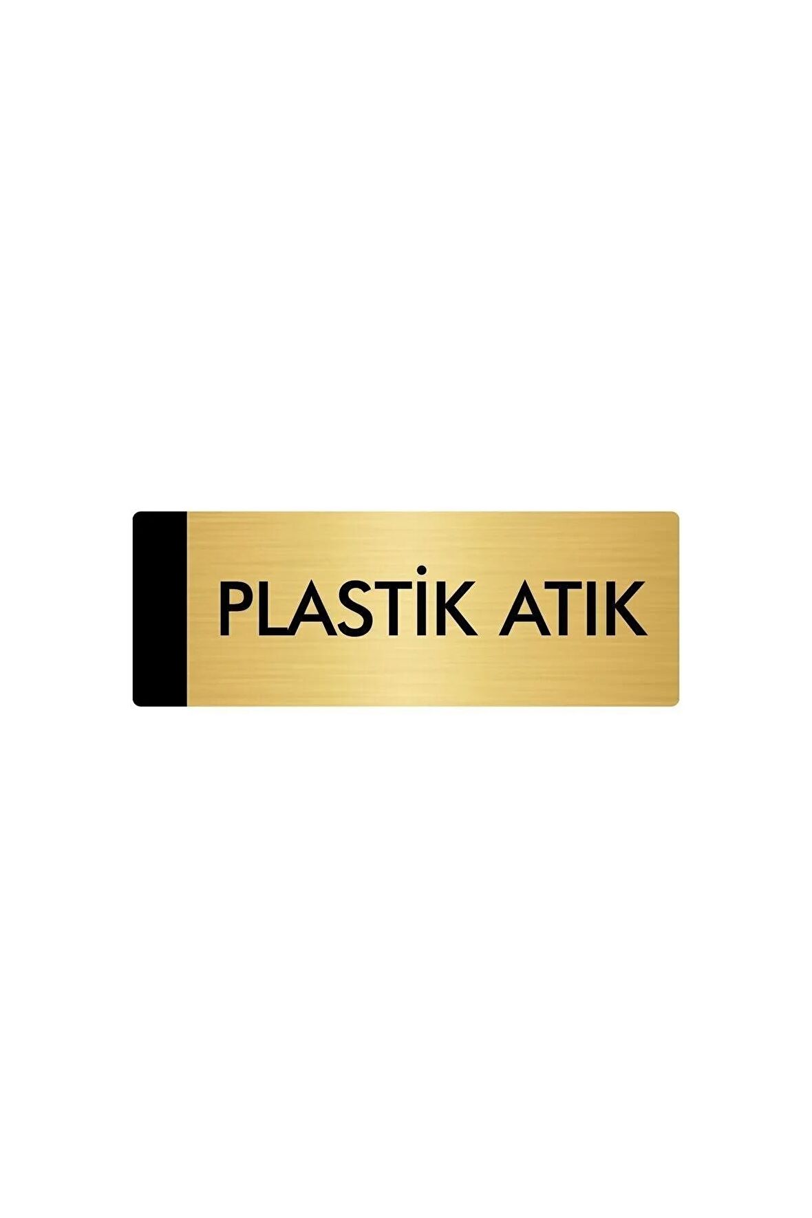 Metal Yönlendirme Levhası, Departman Kapı Isimliği Plastik Atık 7X20 Cm Altın Renk