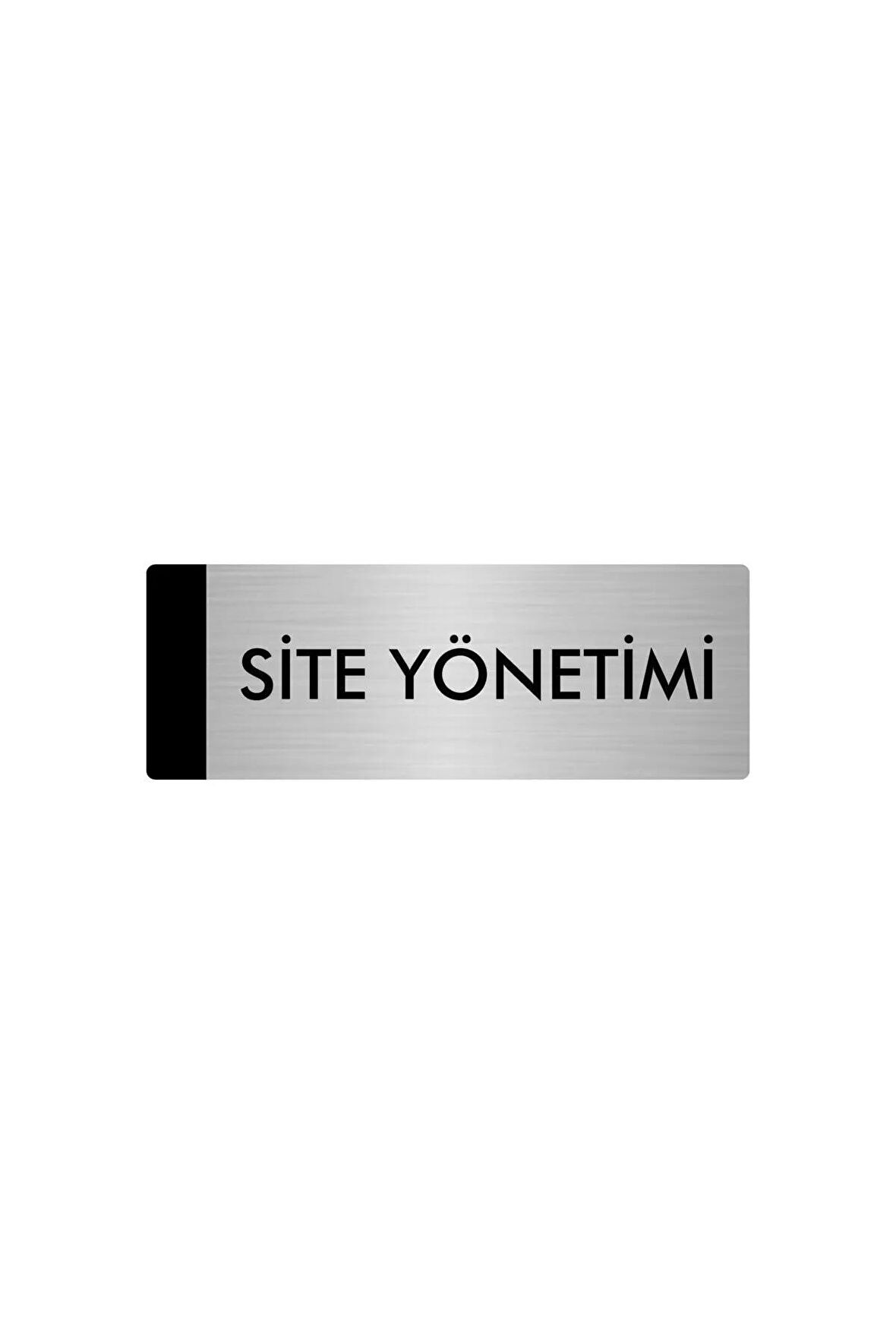 Metal Yönlendirme Levhası, Departman Kapı Isimliği Site Yönetimi 5x20 Cm Gümüş Renk
