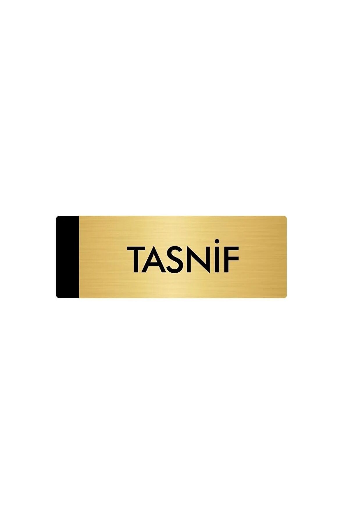 Metal Yönlendirme Levhası, Departman Kapı Isimliği Tasnif 5x20 Cm Altın Renk
